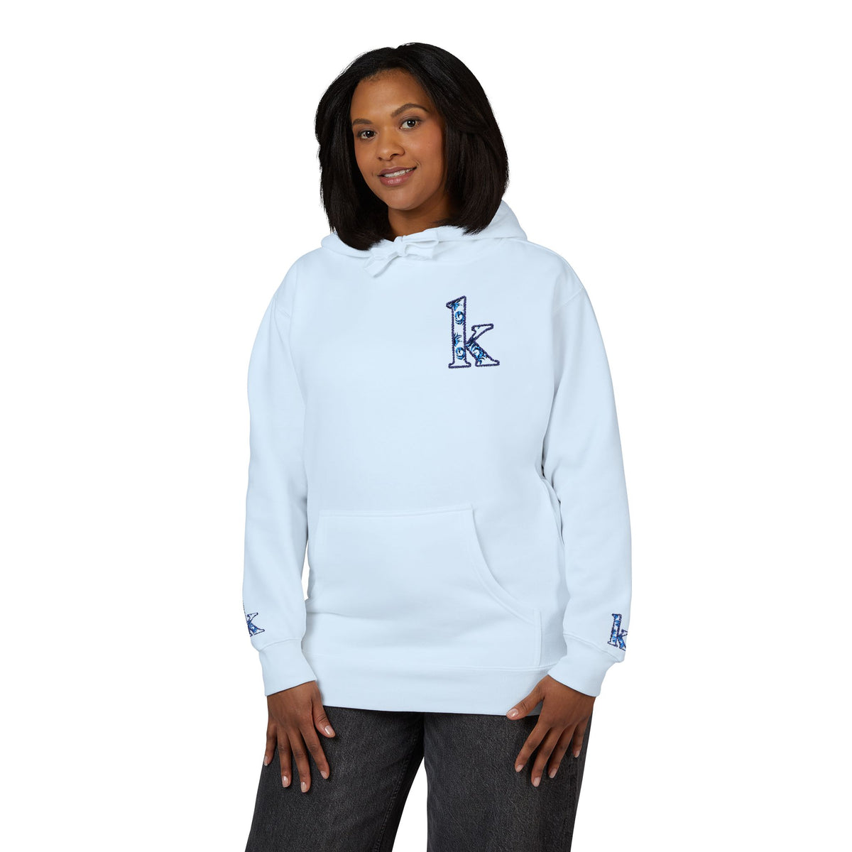 Cozy Floral Monogram Fleece Hoodie for Unisex - Perfect Gift for Birthdays, Valentine’s Day, Casual Wear, Adventure
