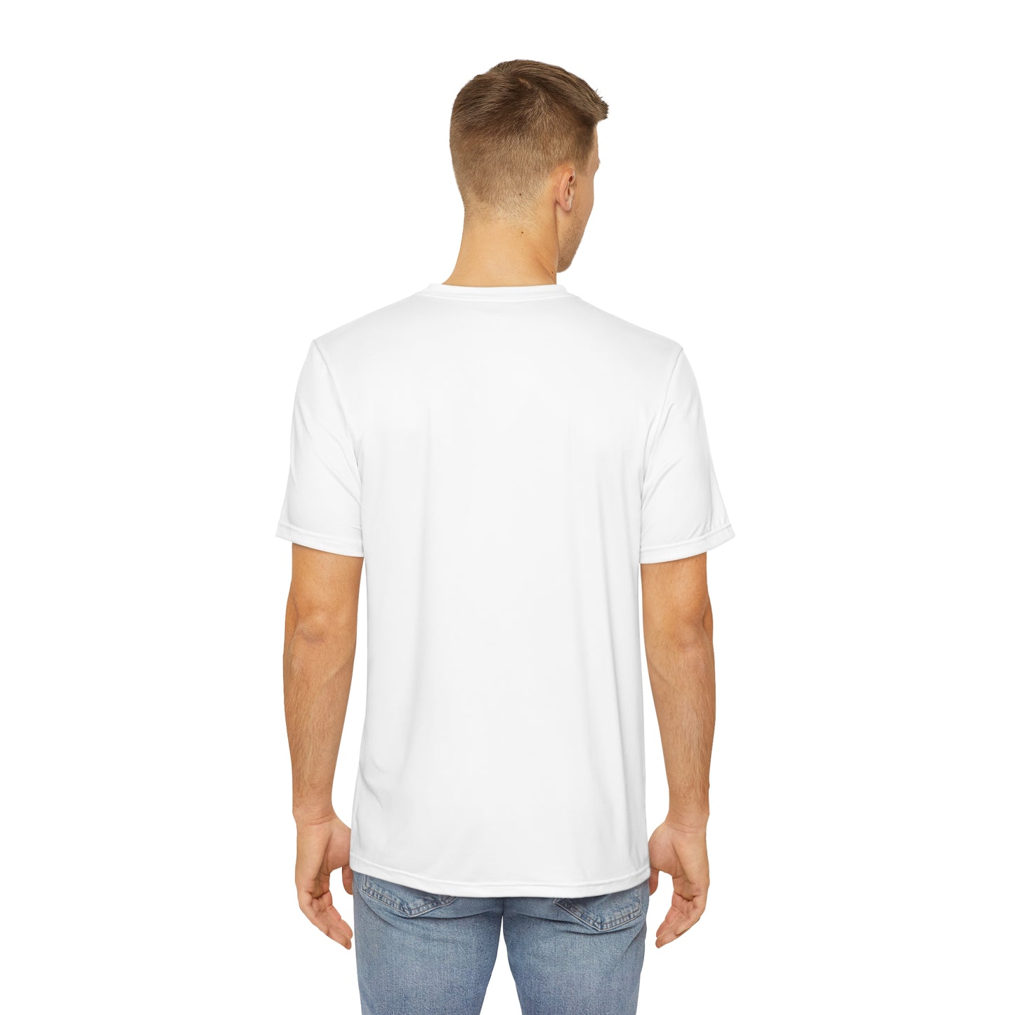 Vibrant Abstract Art Tee, Stylish Men's Polyester T-Shirt