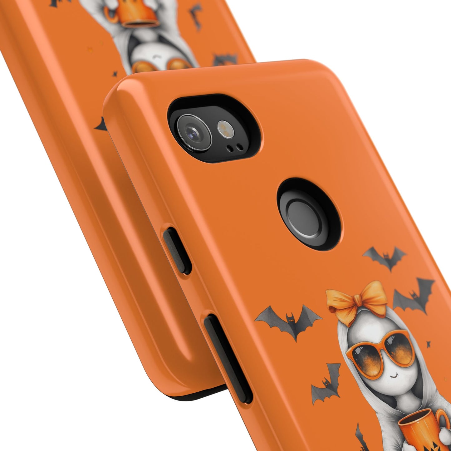 Halloween Ghost Phone Case, Cute Cat Ghost Case, Autumn Phone Cover, Spooky Season Gift, Trick or Treat Case