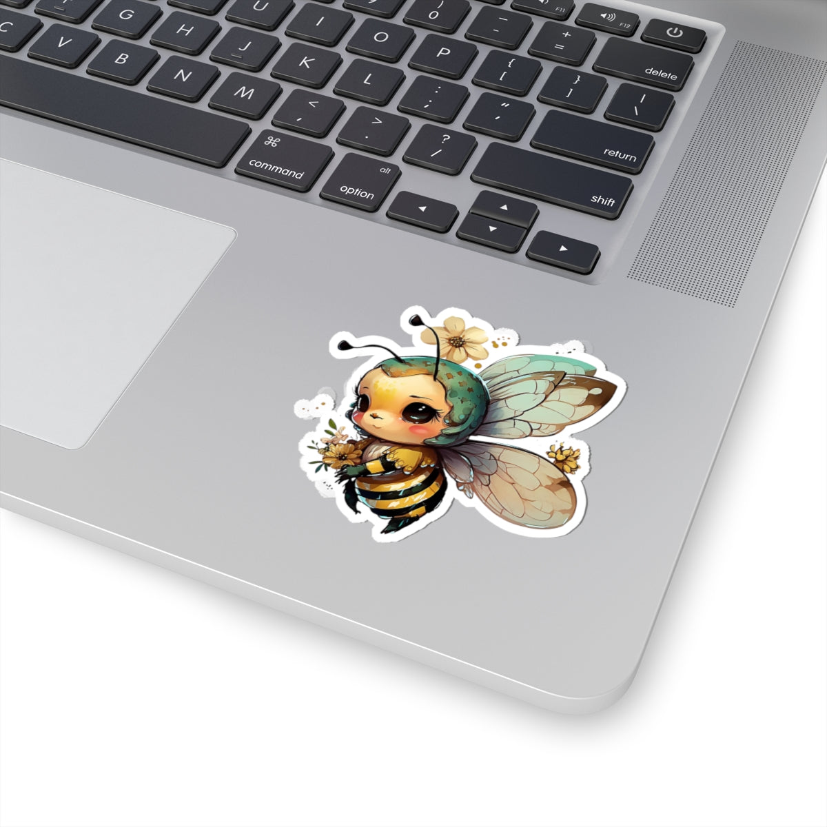 Whimsical Bee Stickers for Nature Lovers, Cute Insect Decor, Flower Child Gifts, Eco-Friendly, Laptop, Water Bottle, Journals