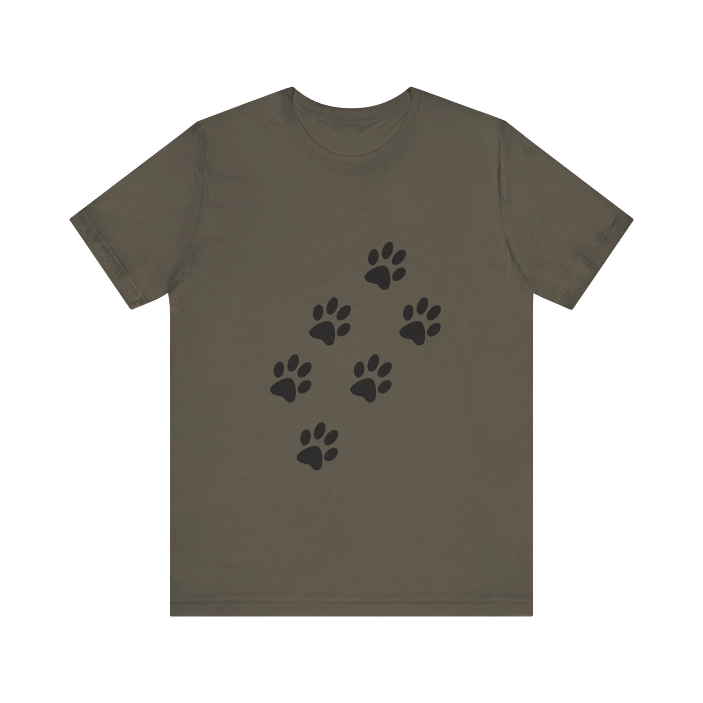 Paw Print Short Sleeve Tee | Unisex Animal Lover Shirt, Pet Owner Gift, Casual Wear, Gifts for Dog Lovers, Comfortable T-Shirt