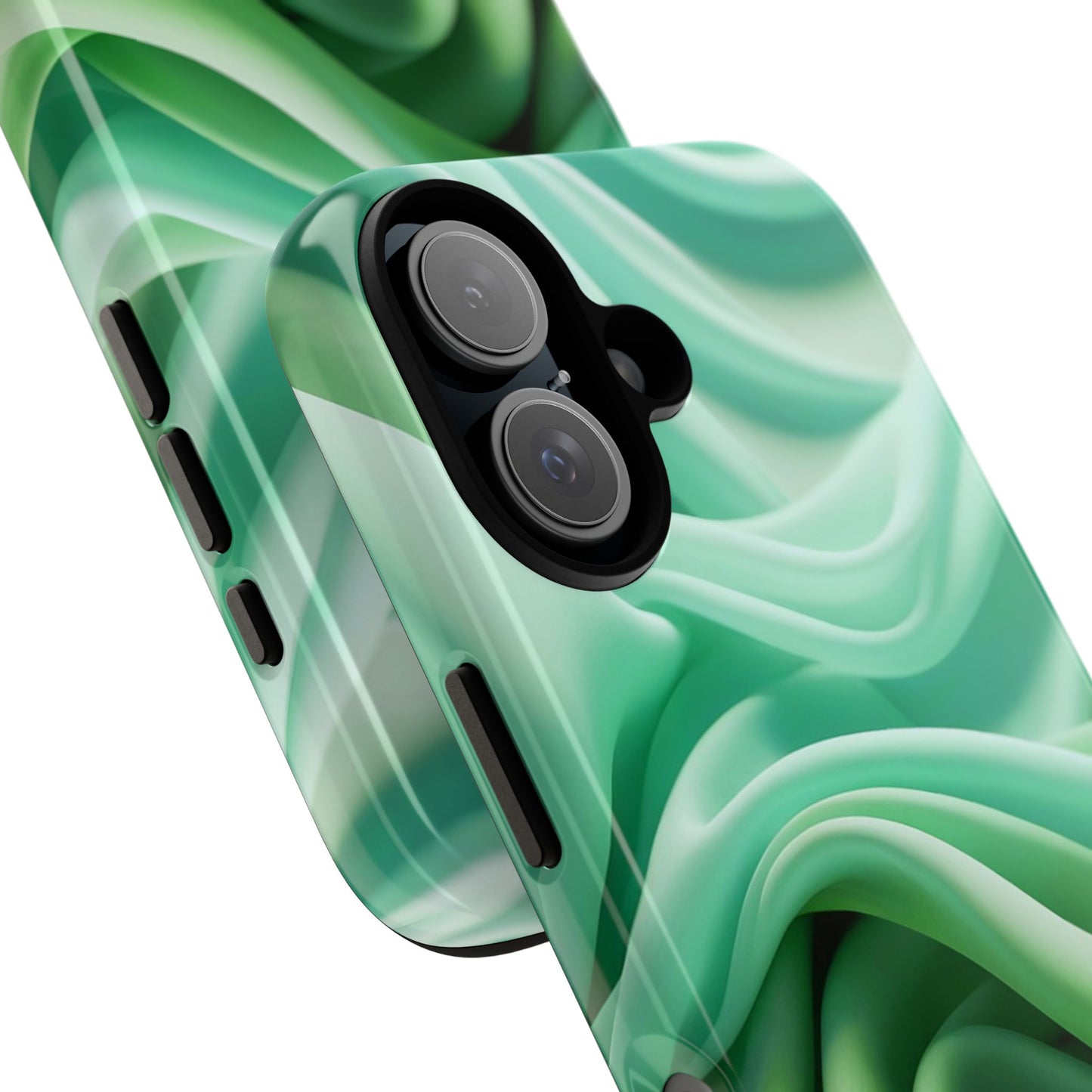 Stylish Phone Case, Tough Case, Green Abstract Design, Cell Phone Cover, Unique Gift, Trendy Accessory