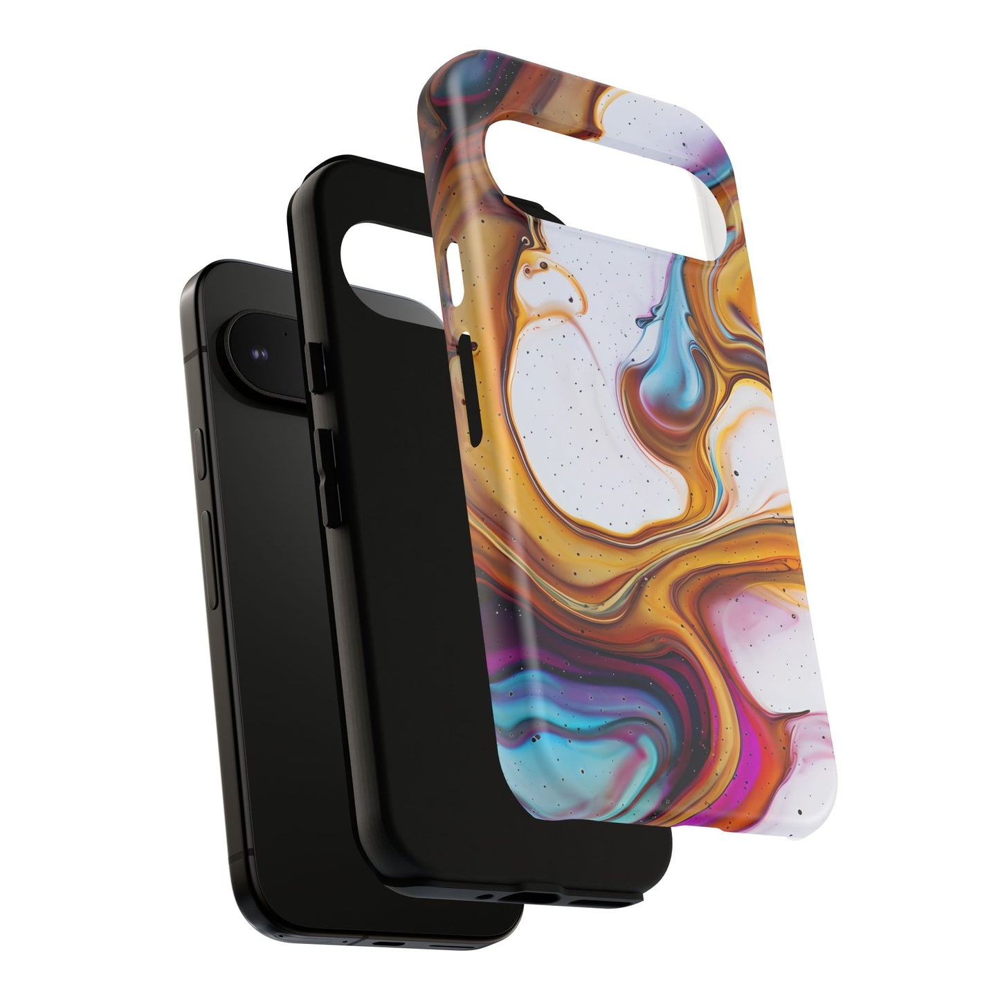 Artistic Phone Case, Tough Cases with Colorful Marble Design