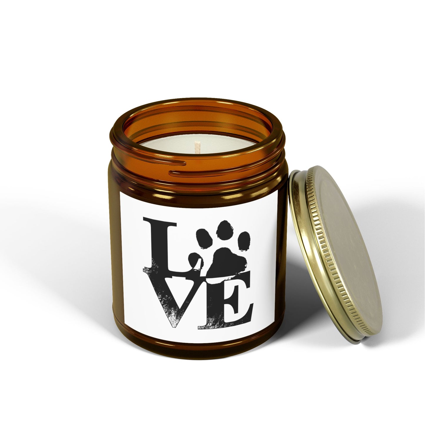 Pet Love Scented Candles - Coconut Apricot Wax for Dog Lovers, Gift for Pet Owners, Home Decor, Cozy Atmosphere, Valentine's Day