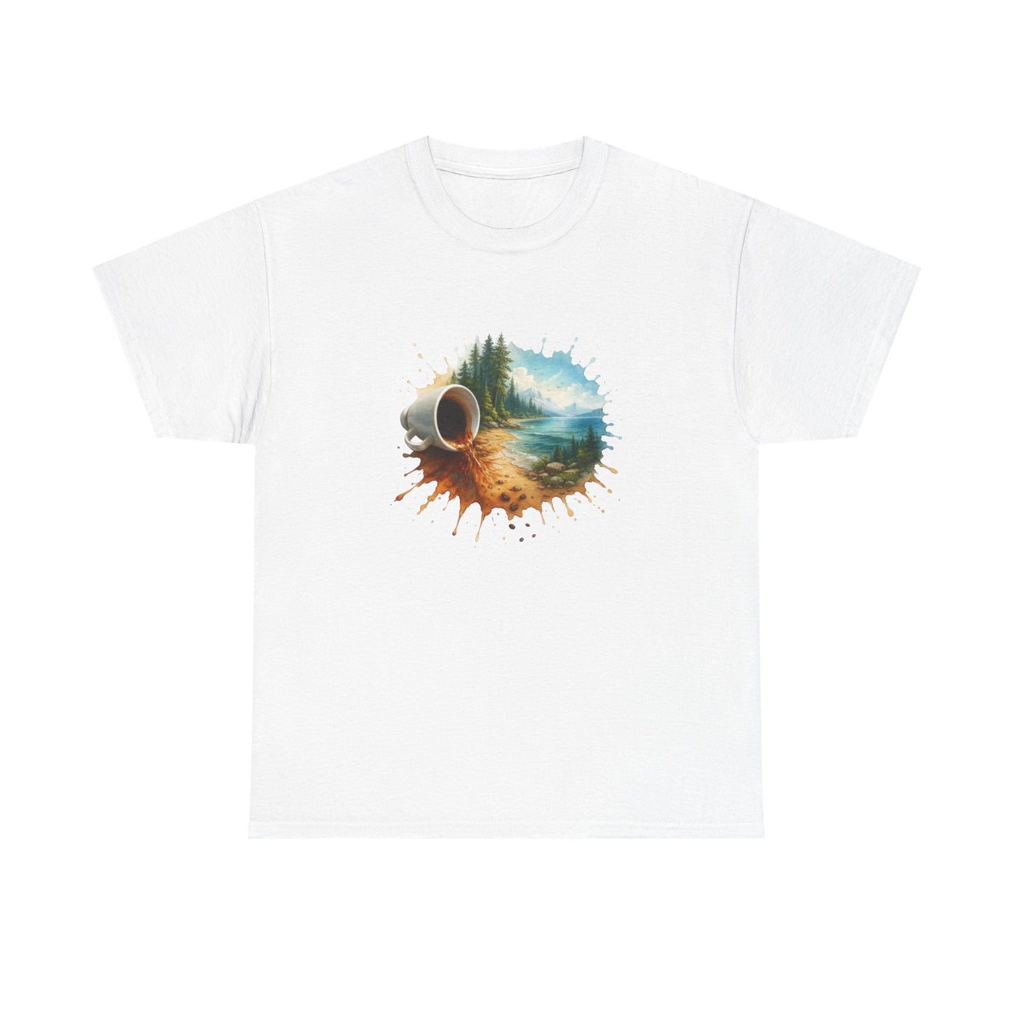 Nature-Inspired Unisex Heavy Cotton Tee, Casual Outfit, Gift for Nature Lovers, Camping Apparel, Outdoor Adventure Shirt