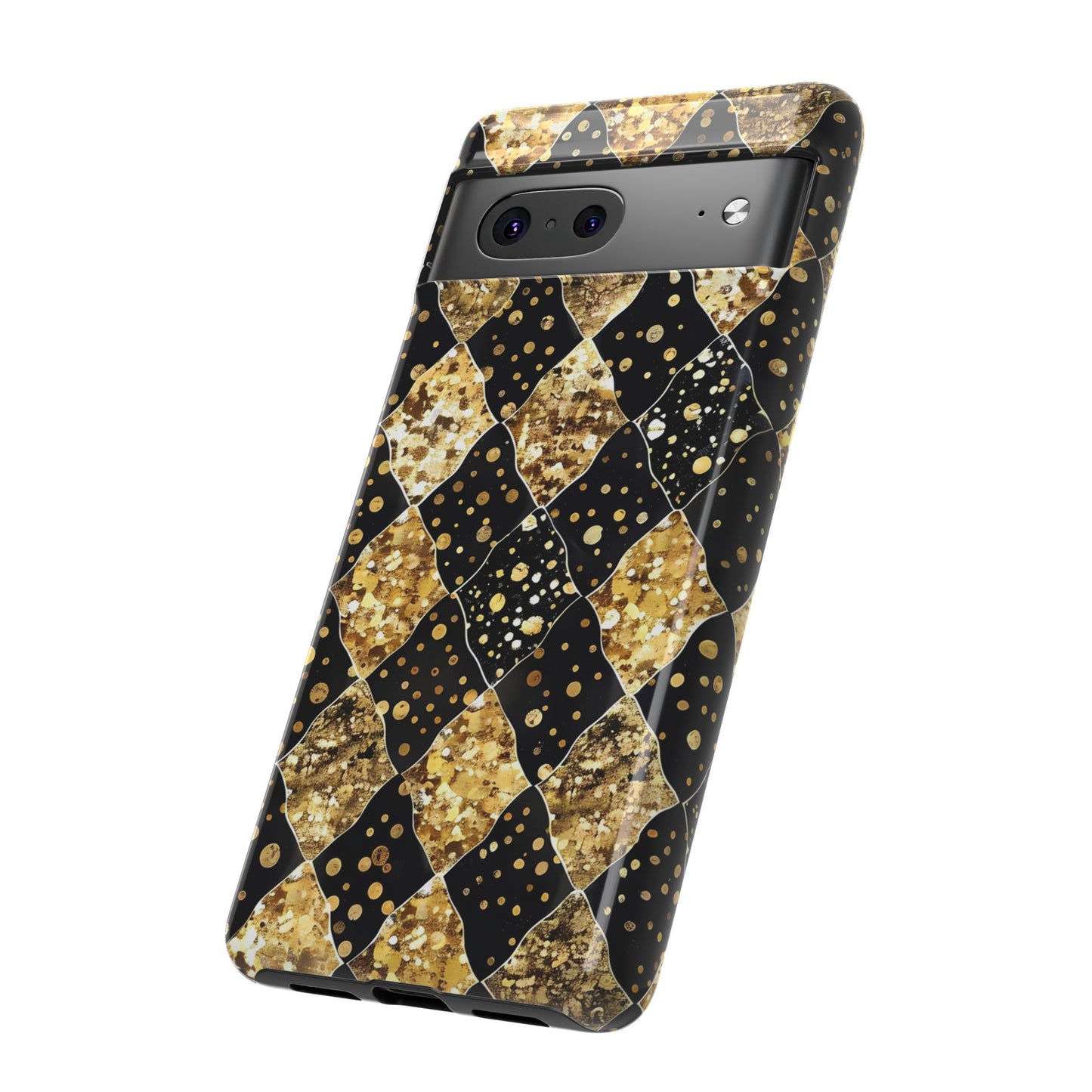 Elegant Gold & Black Phone Case for Tough Protection