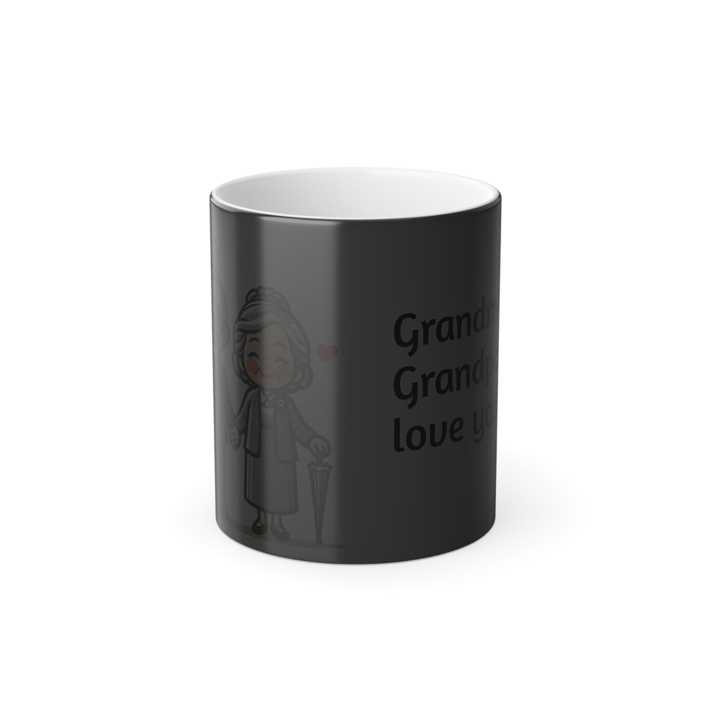 Color Morphing Mug with Sweet Grandparents Design | Perfect Gift for Grandma and Grandpa, Family Love Mug,
