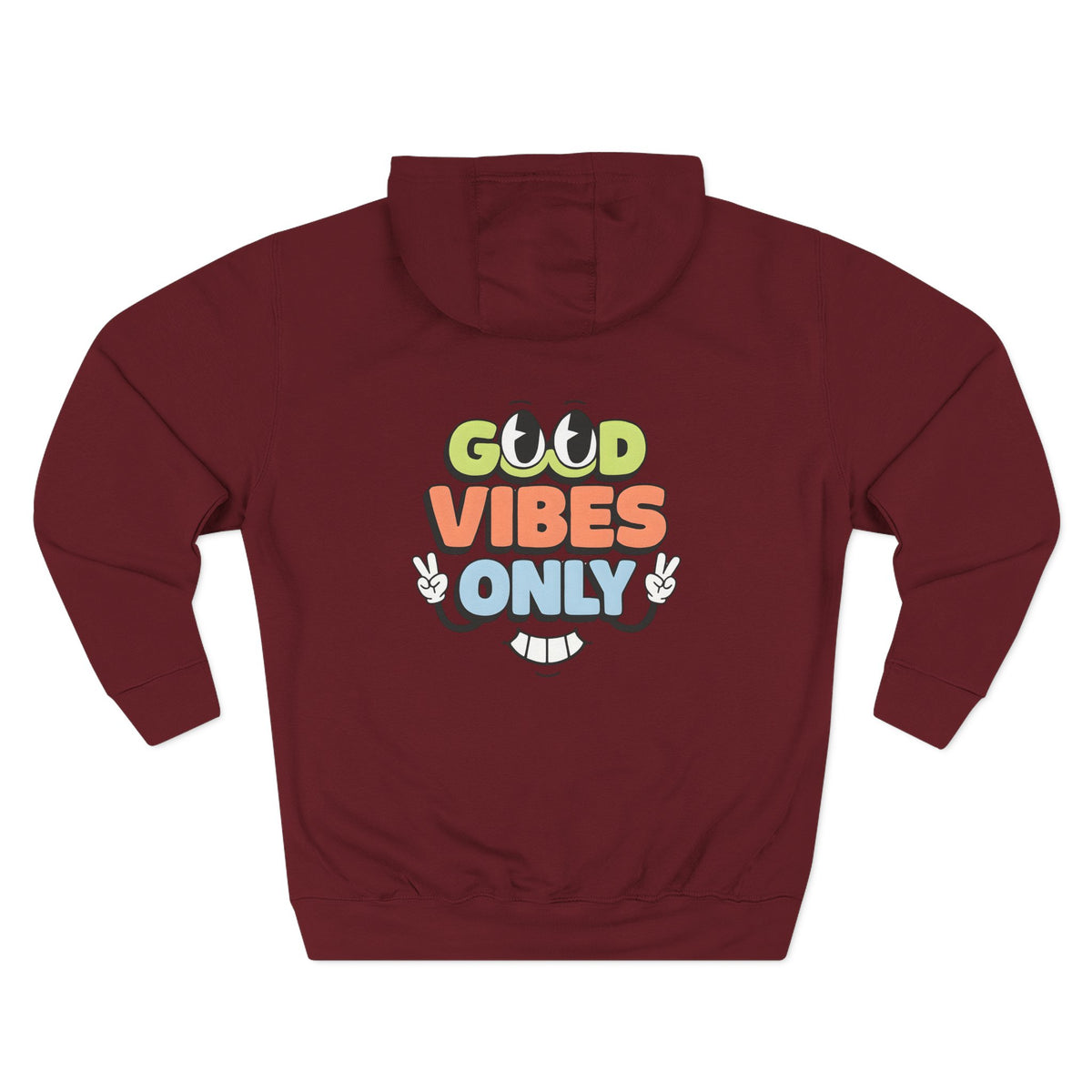 Good Vibes Only Fleece Hoodie for Positive Energy Lovers, Motivational Comfort, Chill Attire, Casual Wear, Gift for Friends