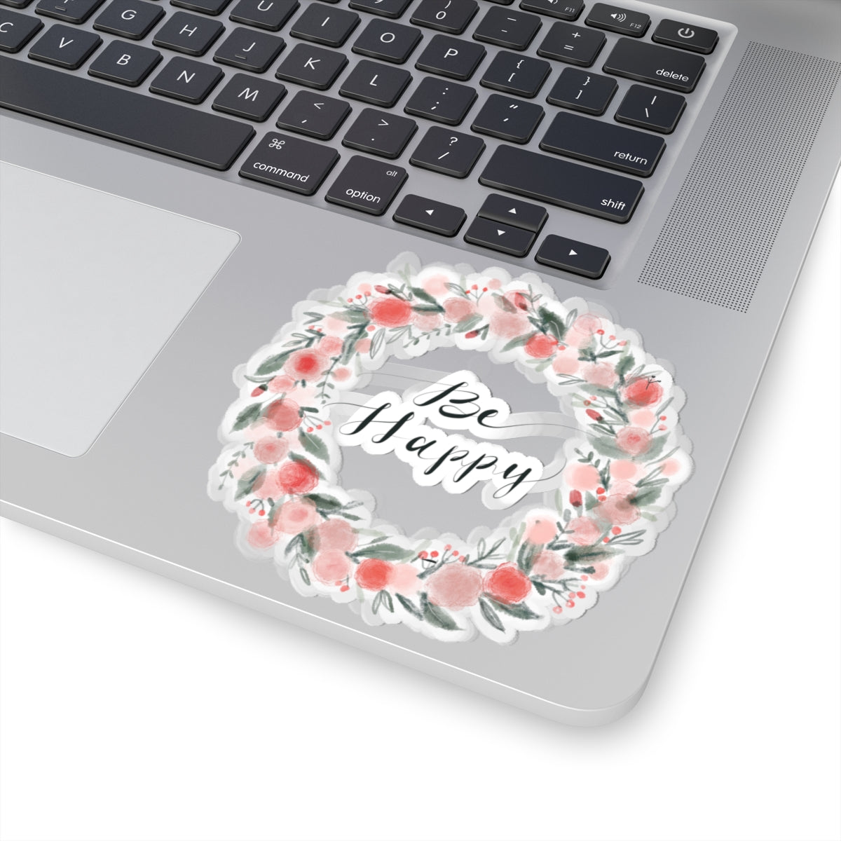Floral Be Happy Stickers, Cute Stickers for Laptops, Journals, Scrapbooking, Gifts, Self-Care Decor