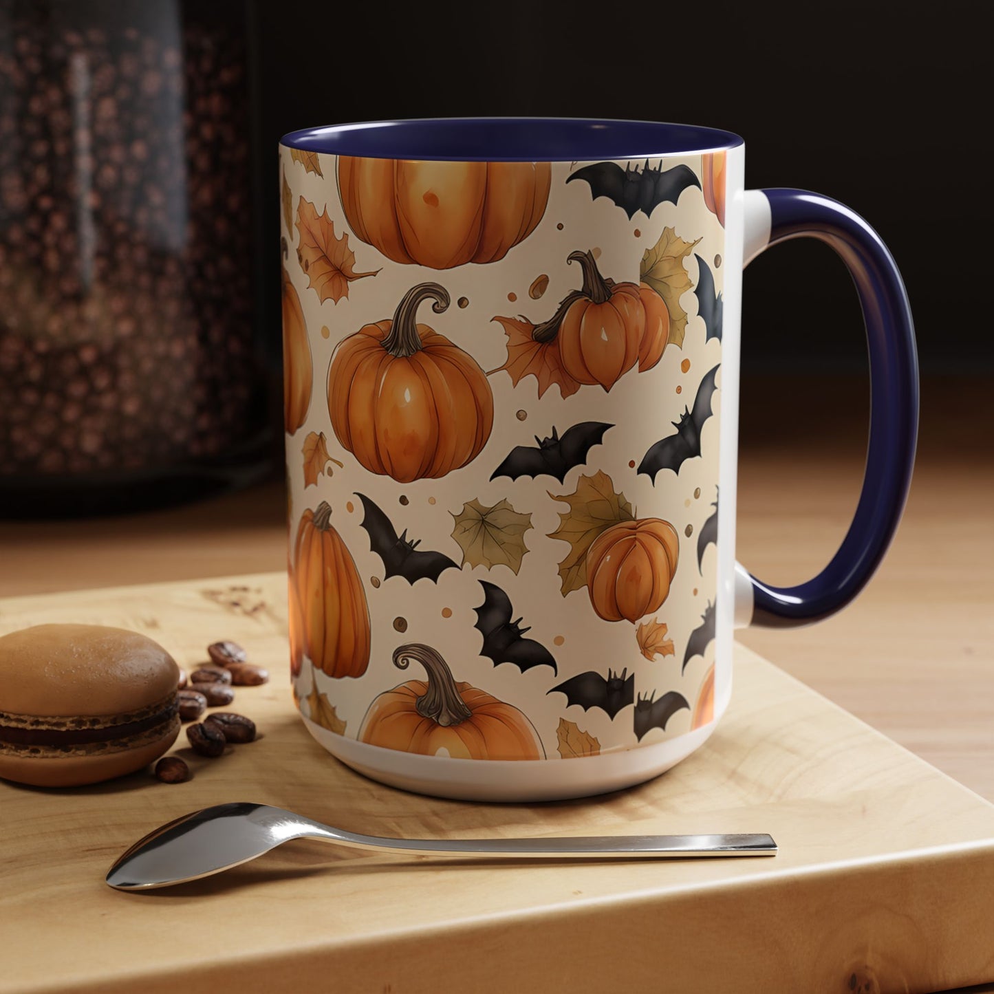 Pumpkin Halloween Coffee Mug, Fall Decor Mugs, Spooky Halloween Gifts, Autumn Drinkware, Seasonal Coffee Cups