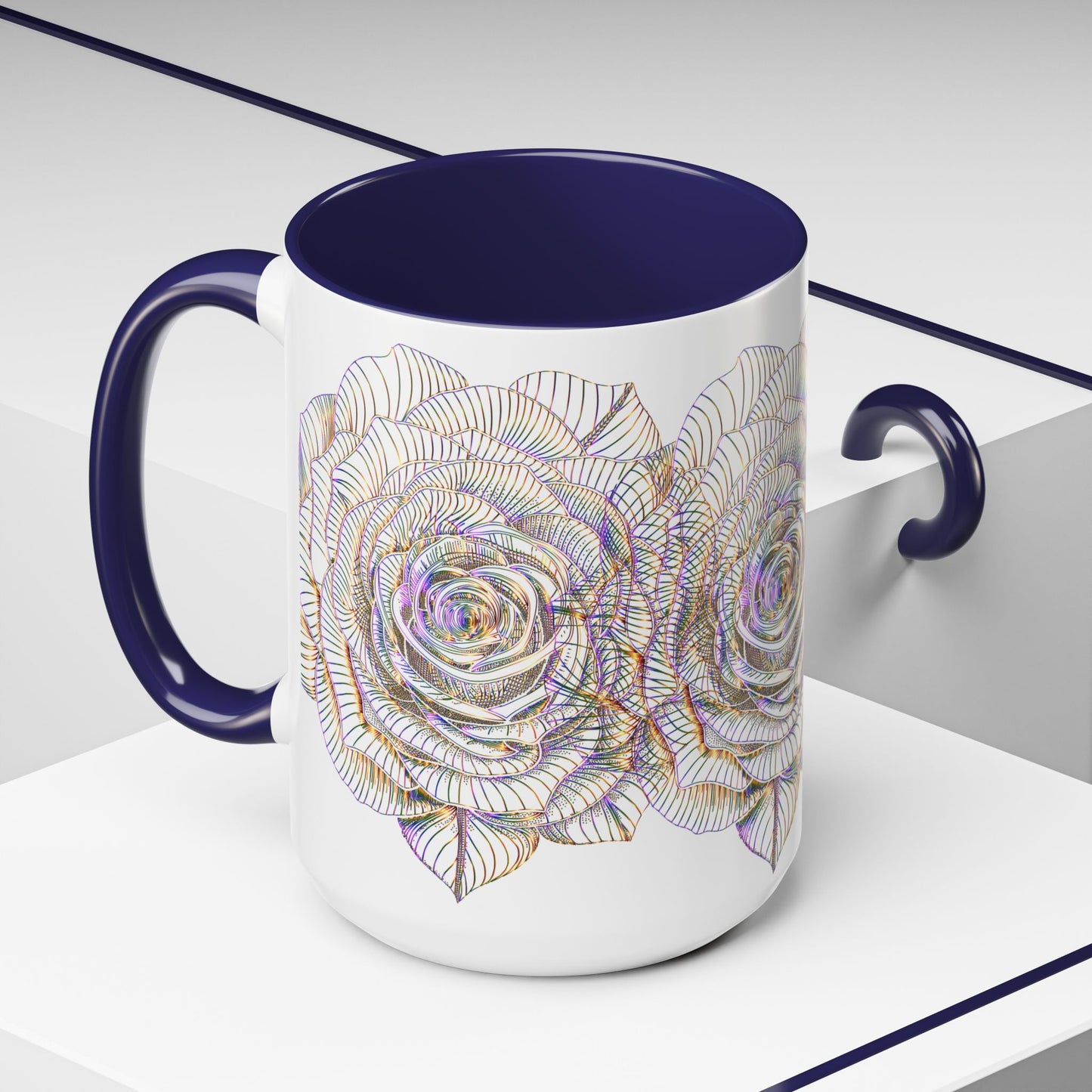 Holographic Floral Coffee Mug - Perfect Gift for Plant Lovers, Home Decor, Tea & Coffee Lovers, Mother's Day, Birthdays