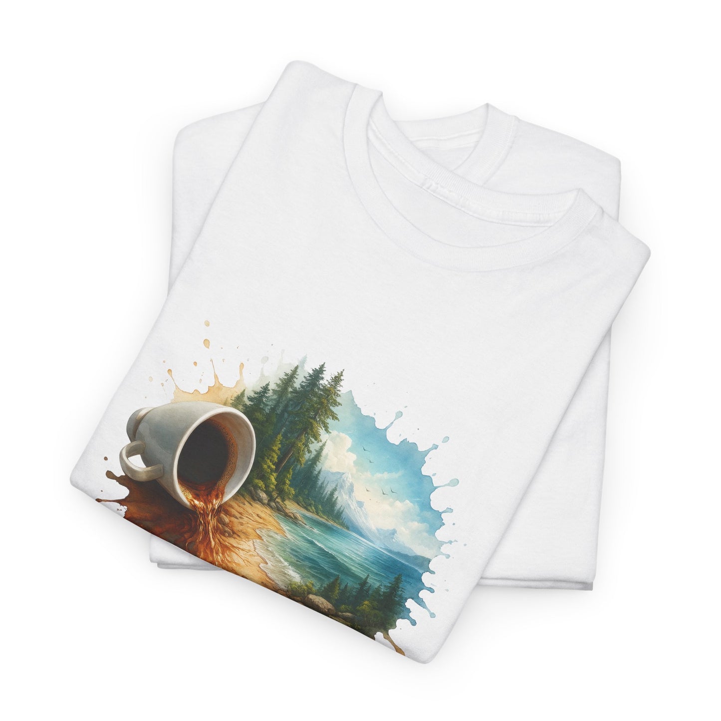 Nature-Inspired Unisex Heavy Cotton Tee, Casual Outfit, Gift for Nature Lovers, Camping Apparel, Outdoor Adventure Shirt