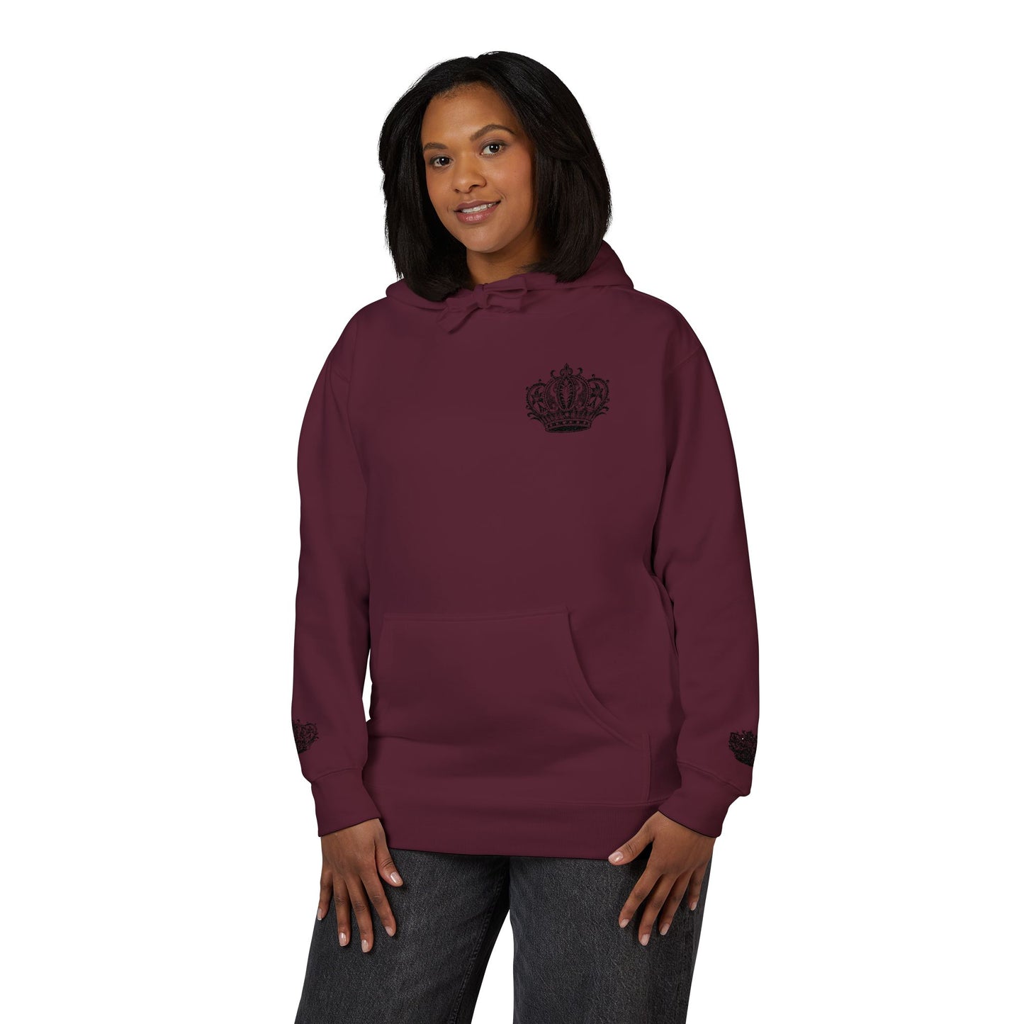 Crown Floral Unisex Fleece Hoodie | Cozy Streetwear, Perfect Gift for Him & Her, Autumn Fashion, Casual Wear, Trendy Outfit