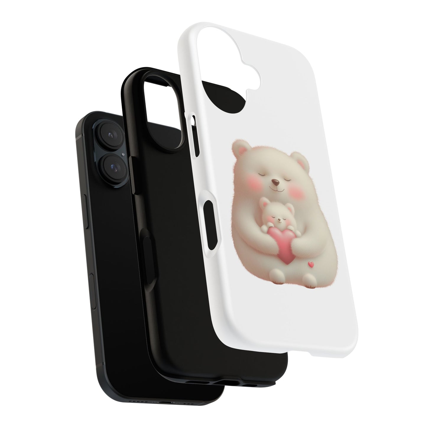 Cute Bear Phone Case, Tough Cases, Animal Lover Gift, Kids Accessories, Mother’s Day, Heartwarming Design