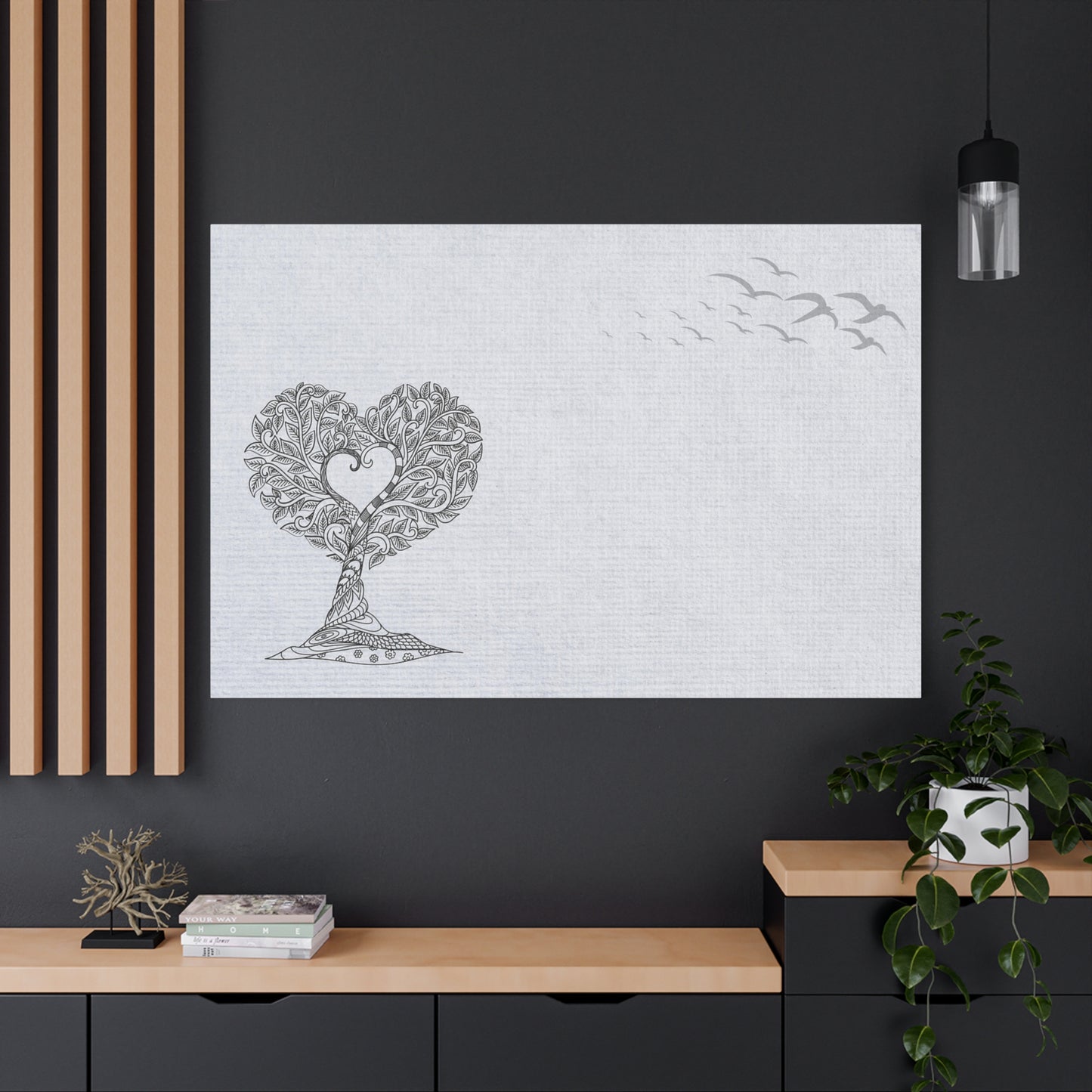 Matte Canvas, Stretched, 1.25" - Heart Tree