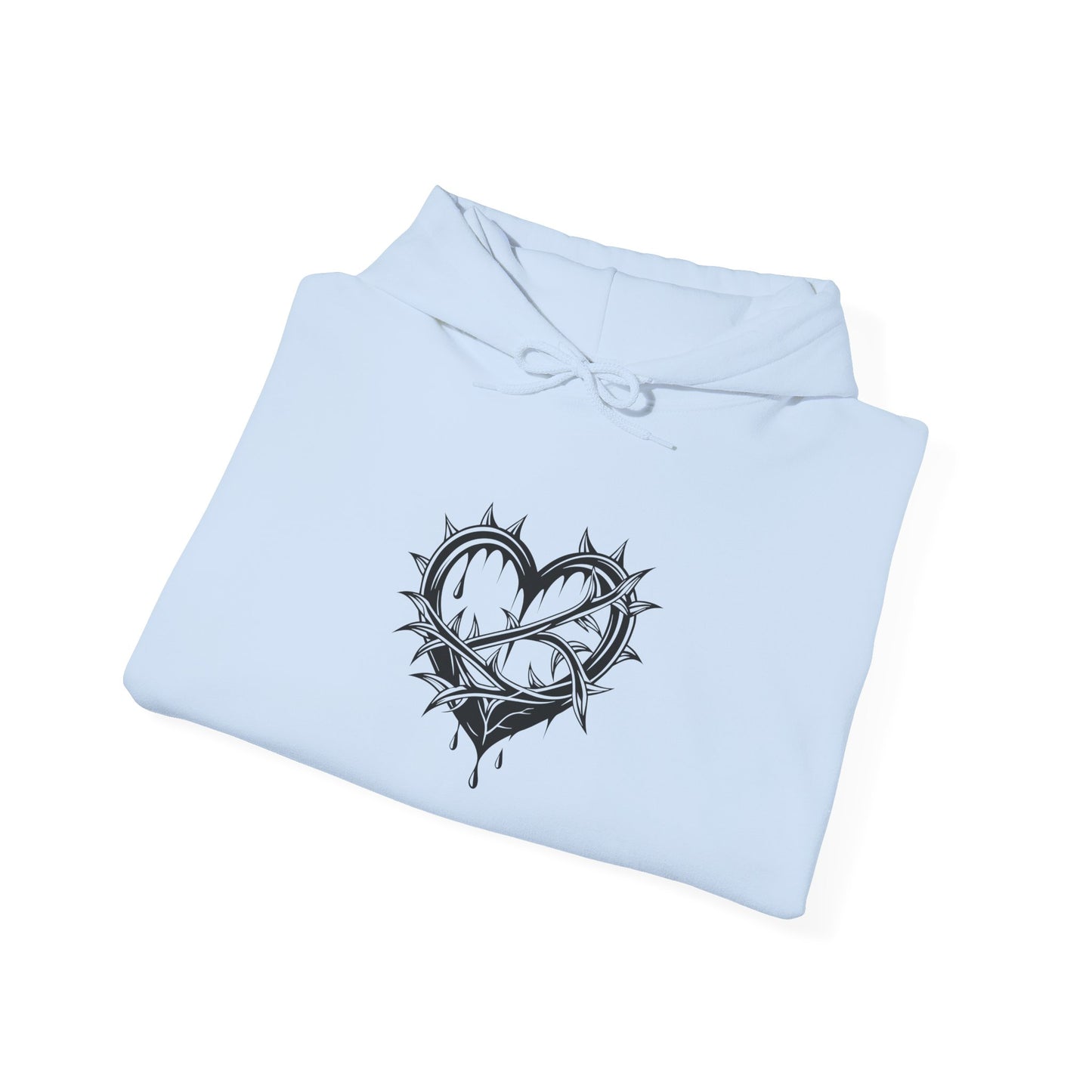Chic Hooded Sweatshirt with Heart Design - Cozy Streetwear, Perfect Gift for Friends, Casual Style, Empowering Sayings, Unisex Fashion