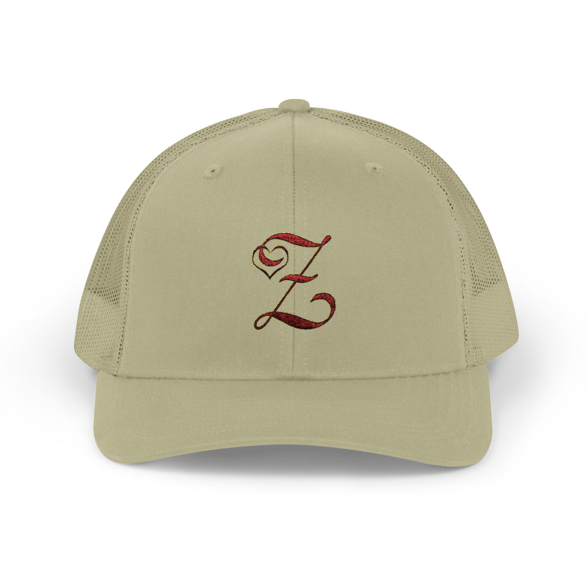 Embroidered 'Z' Snapback Trucker Cap — Vintage Monogram Initial Hat