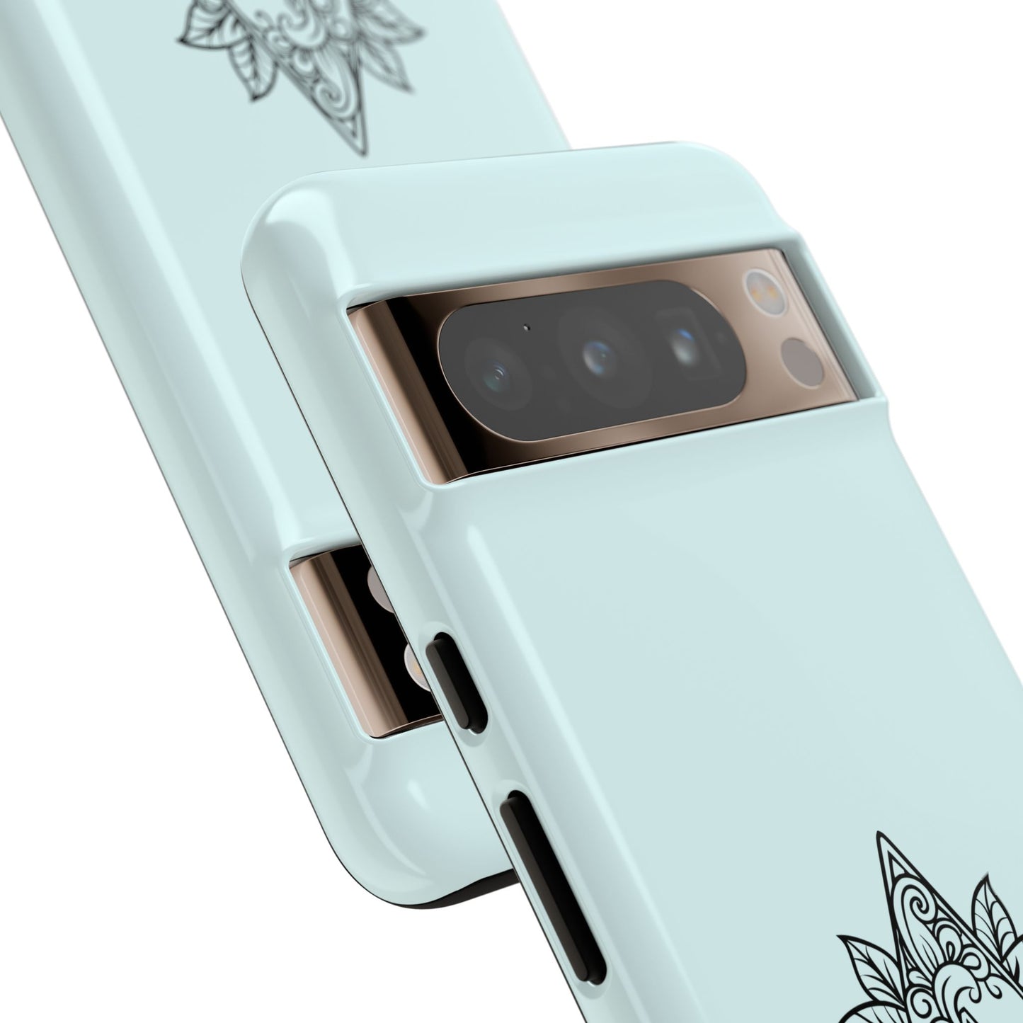 Personalized Tough Phone Case, Floral Monogram Cell Phone Cover, Custom Protective Case, Unique Gift, Birthday, Graduation