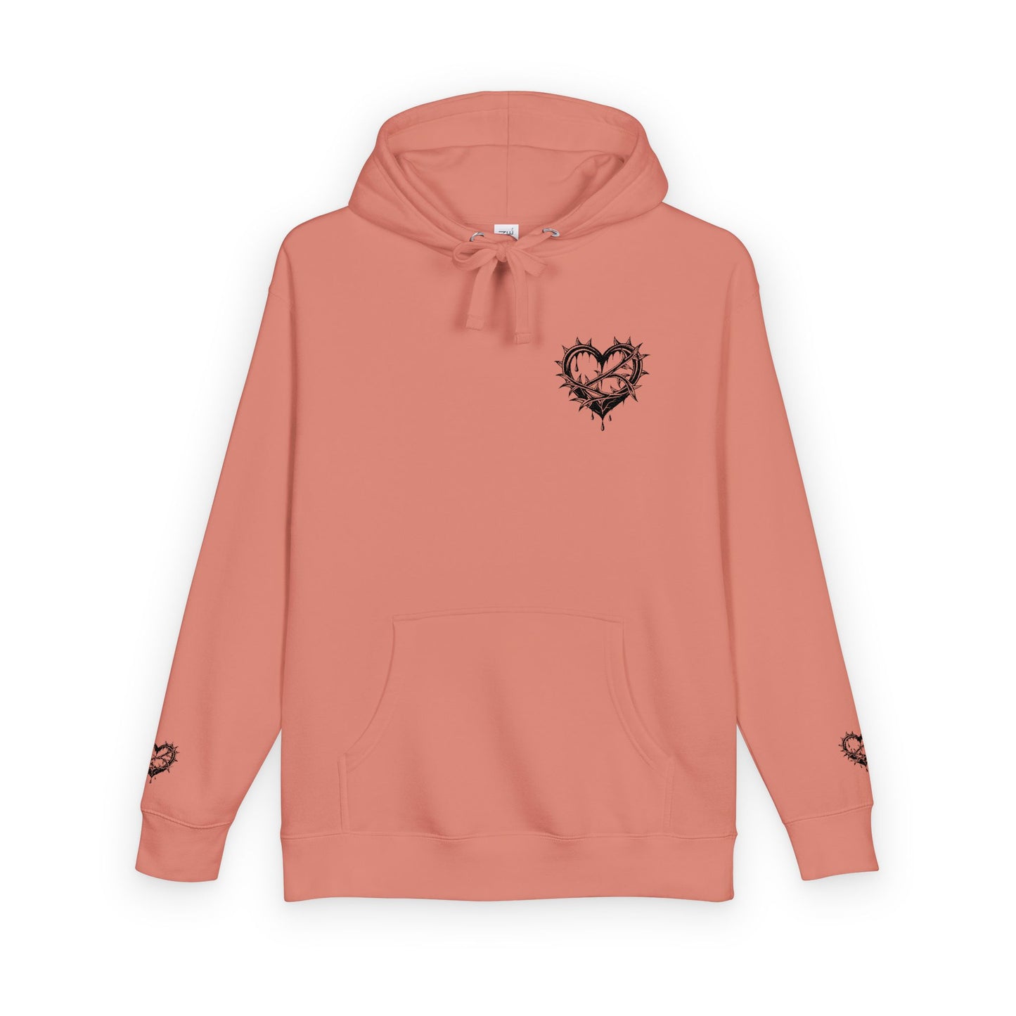 Heartfelt Unisex Fleece Hoodie, Cozy Gift, Casual Wear, Valentine's Day, Romantic Style