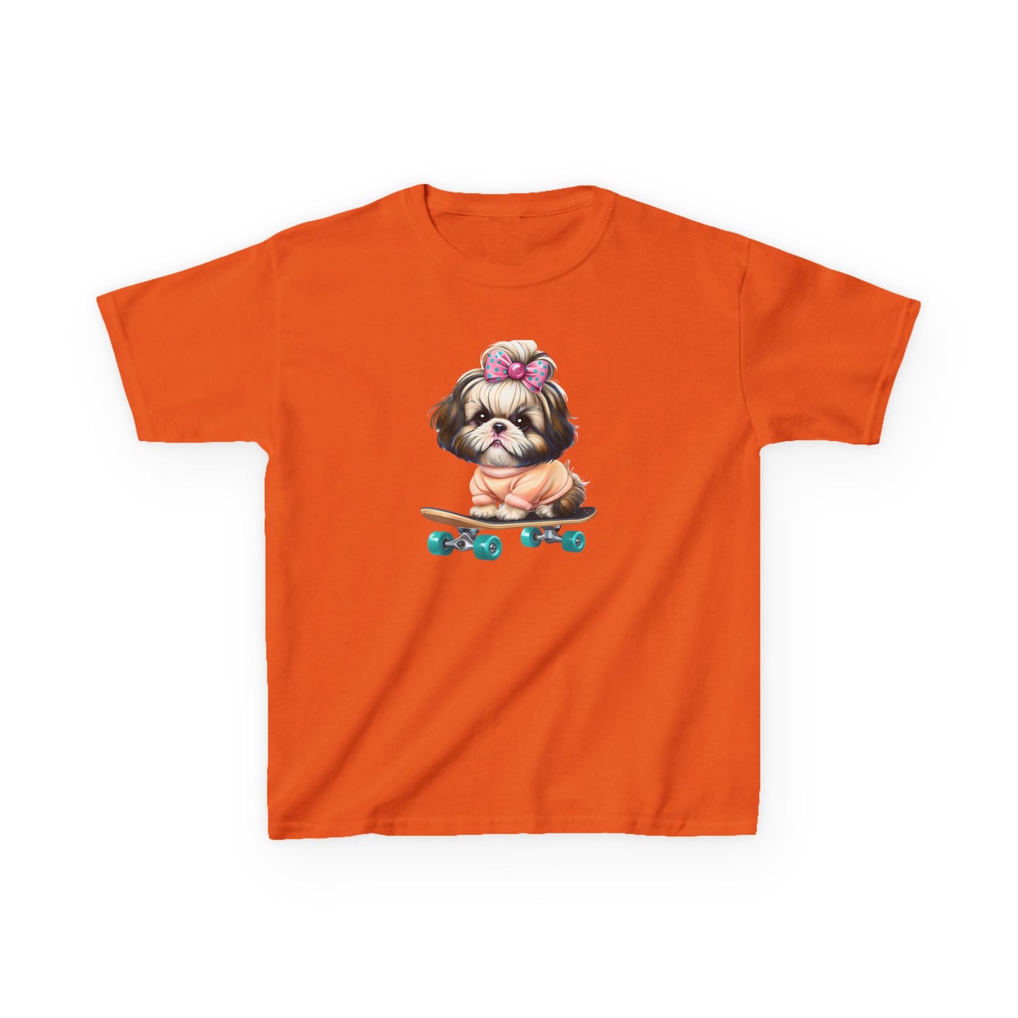 Cute Puppy Skateboard Kids Tee