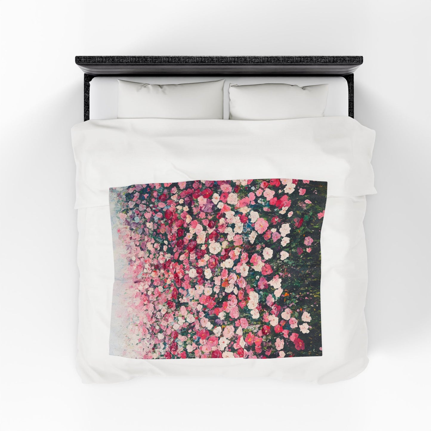 Floral Velveteen Plush Blanket, Cozy Home Decor, Gift for Her, Birthday Present, Ideal for Relaxing and Snuggling