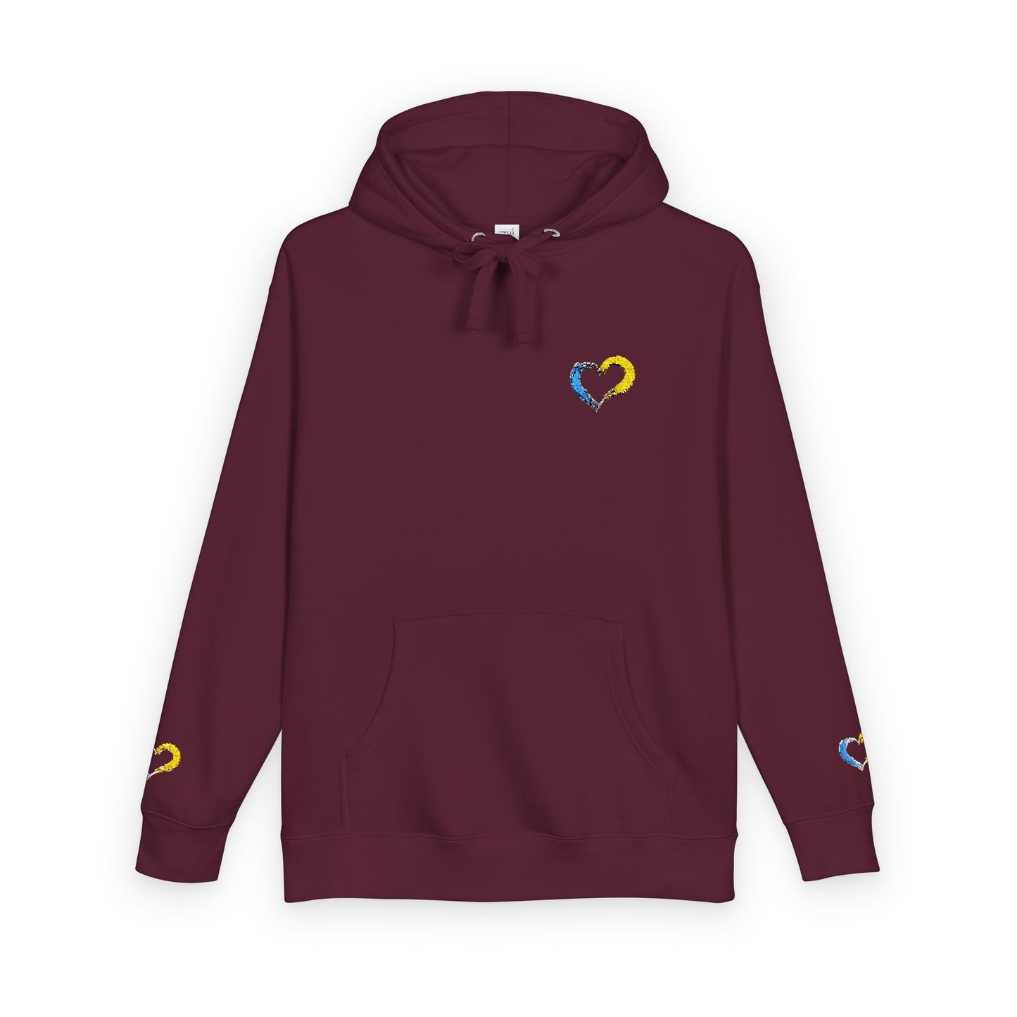Colorful Heart Unisex Fleece Hoodie | Cozy Gift for Friends, Valentine's Day, Anniversary, Casual Wear, Spring Fashion