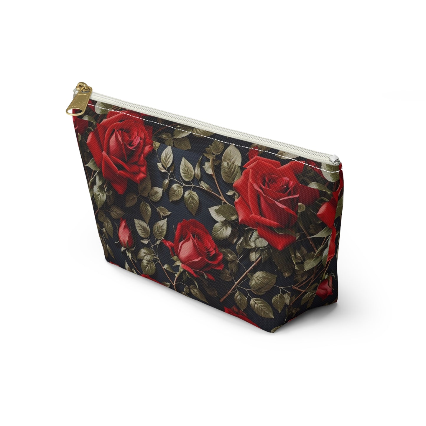 Elegant Floral Accessory Pouch | Makeup Bag, Travel Organizer, Gift for Her, Rose Design, Toiletry Case, Cosmetic Pouch