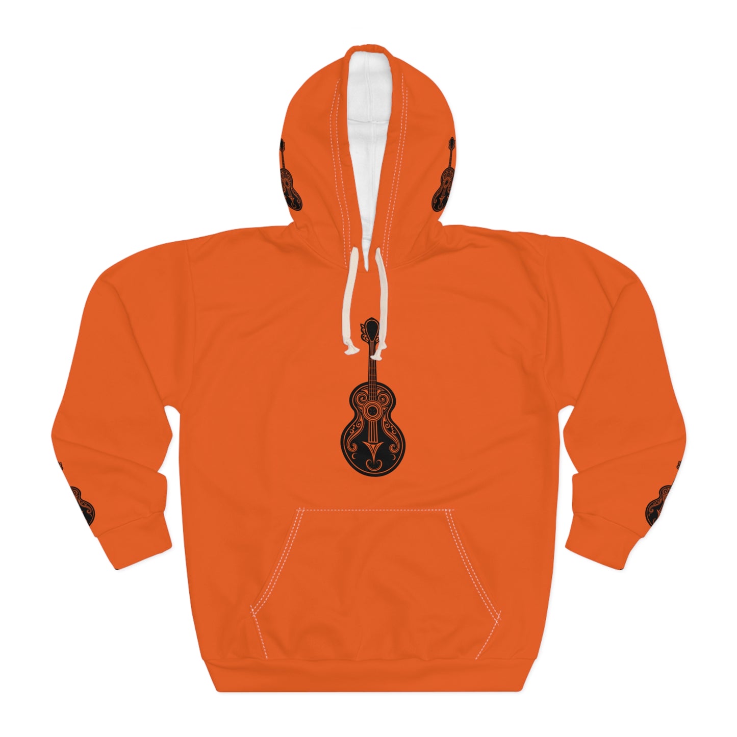Vibrant Guitar Design Hoodie for Music Lovers, Cozy Pullover, Perfect Gift for Musicians, Great for Festivals, Unisex Hoodie