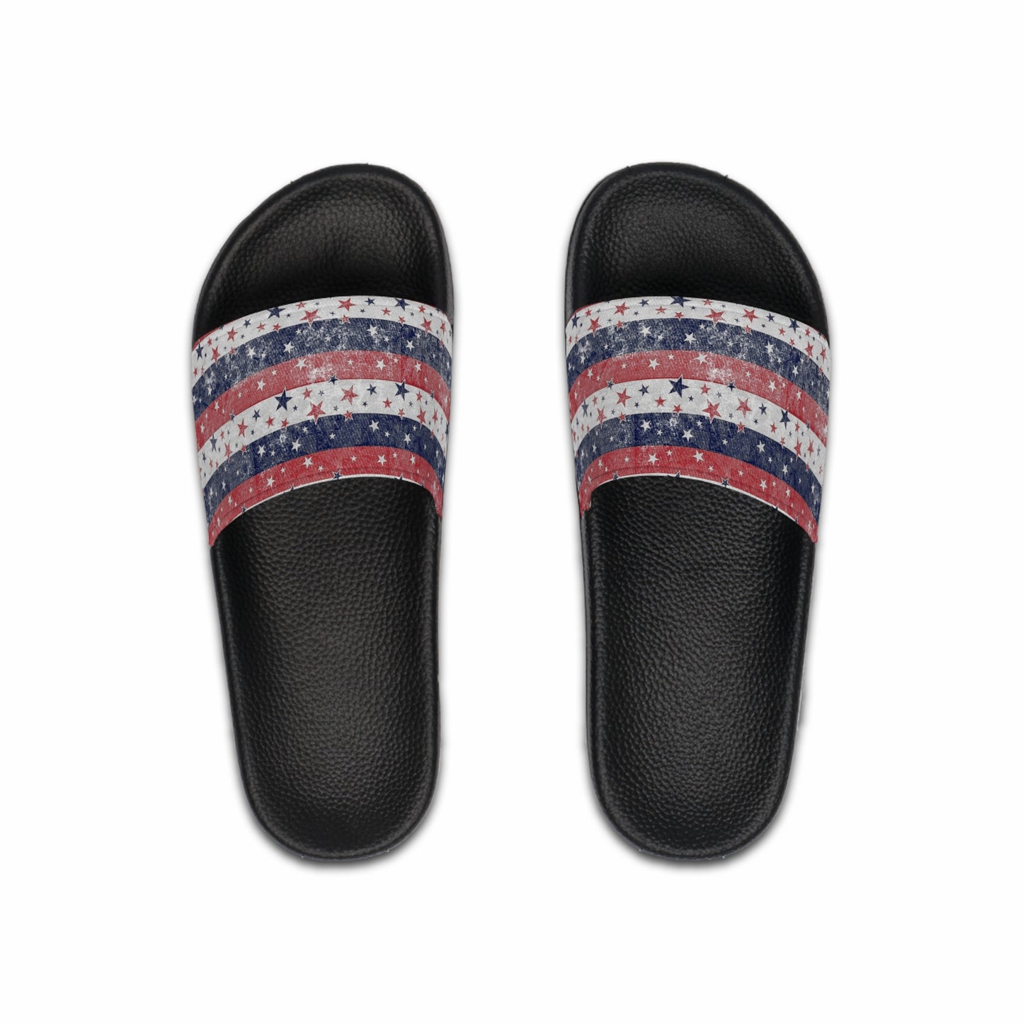 Patriotic Men's Slide Sandals, Summer Footwear, Independence Day Sandals, Casual Slides, Fourth of July Gift
