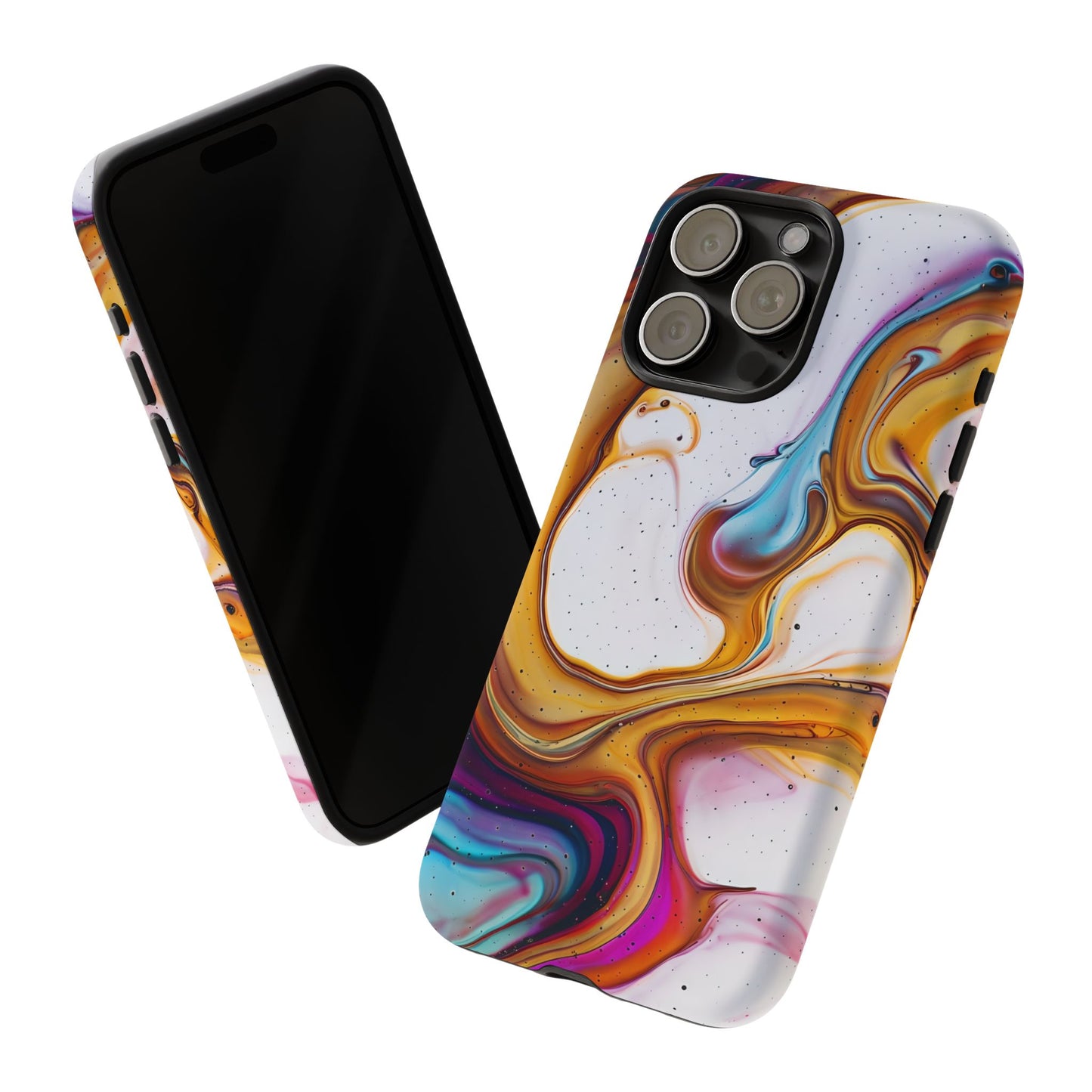 Artistic Phone Case, Tough Cases with Colorful Marble Design