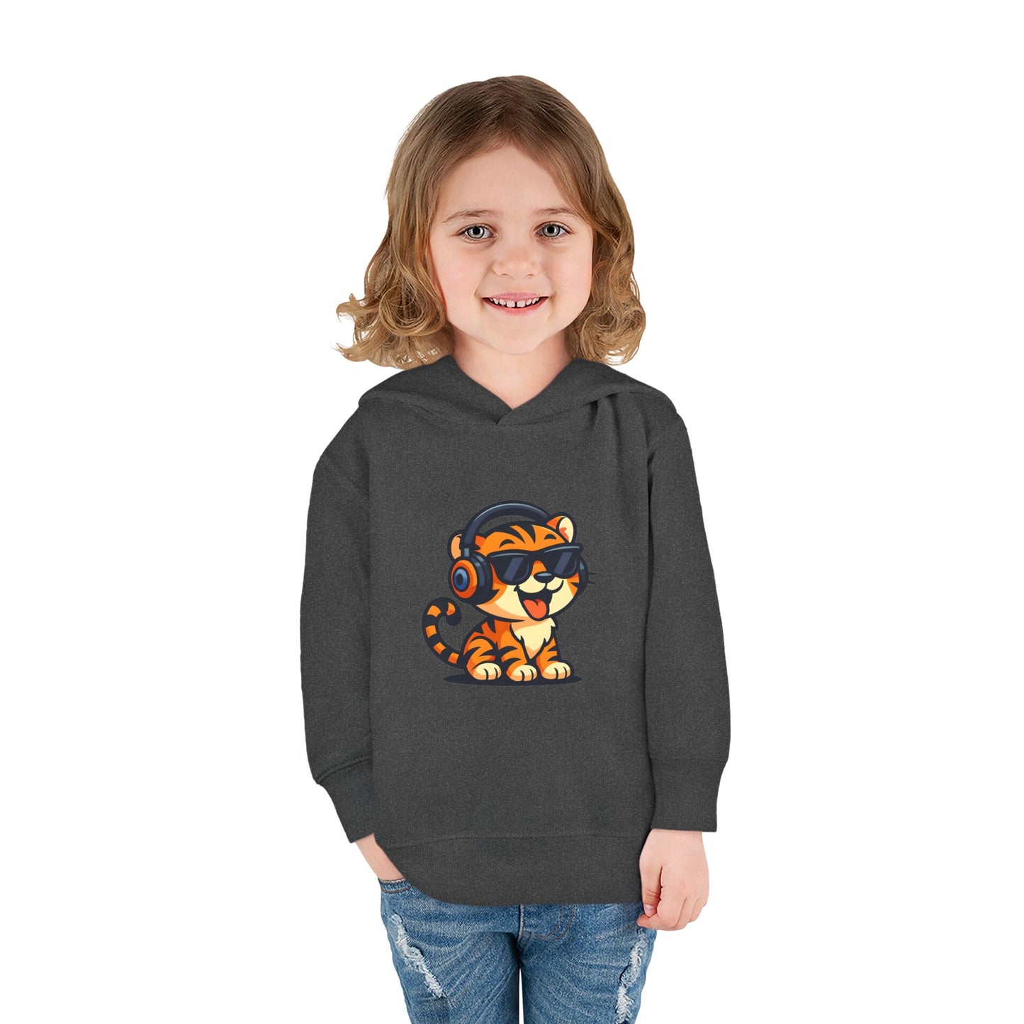 Toddler Cool Cat Fleece Hoodie - Fun Kids Apparel for Playtime, Birthday Gift, Nursery, Casual Wear, Music Lovers