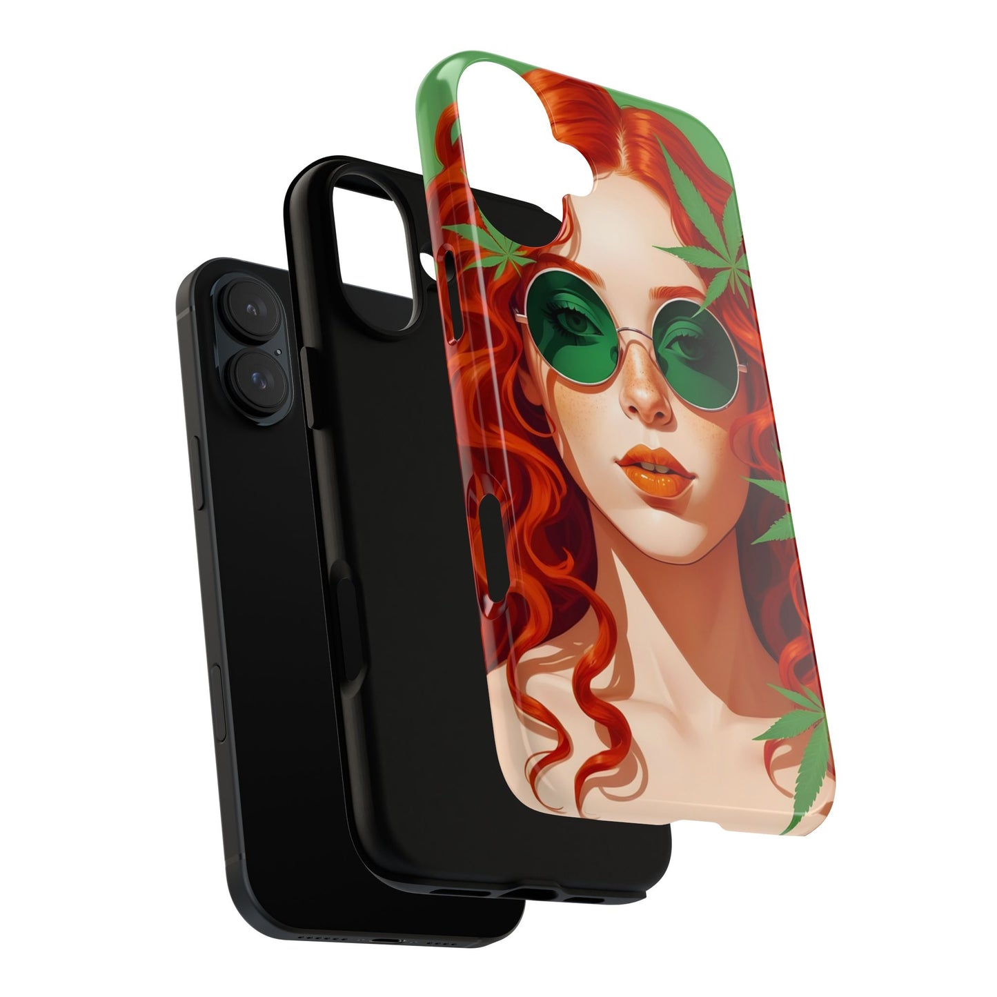 Vibrant Phone Case with Retro Greenery Design, Trendy Case for Casual Look, Gift for Her, Summer Vibes, Unique Phone Accessory