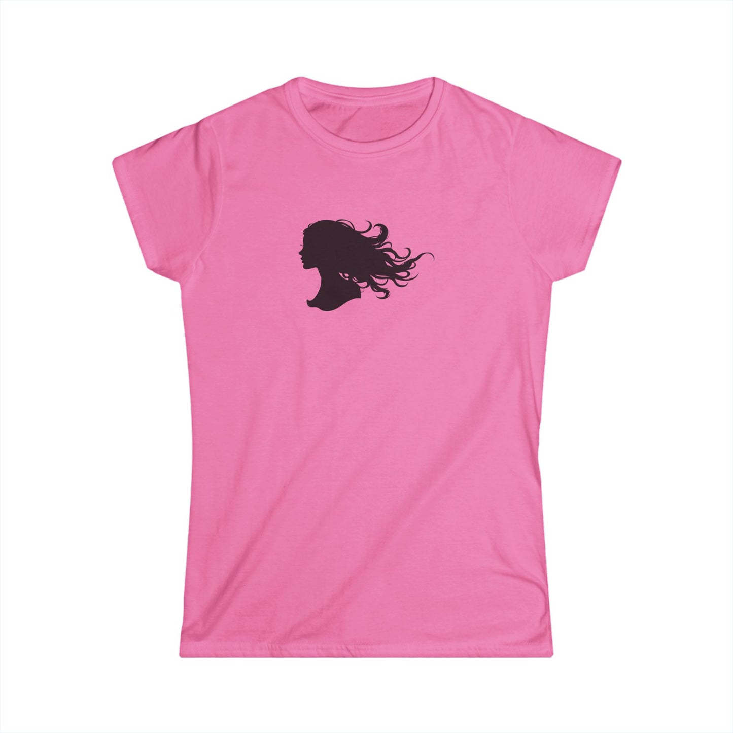 Elegant Silhouette Women's Softstyle Tee, Fashion T-Shirt, Gift for Her, Casual Wear, Creative Graphic Tee