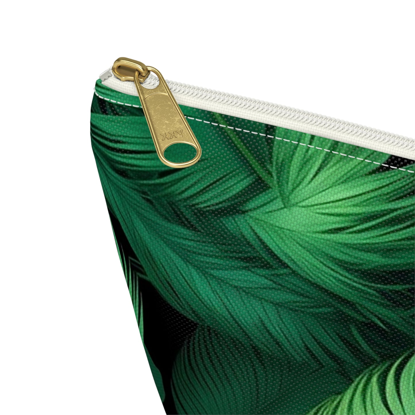 Tropical Leaf Accessory Pouch, Eco-Friendly Makeup Bag, Travel Organizer, Green Floral Pouch, Cute Gift for Nature Lovers