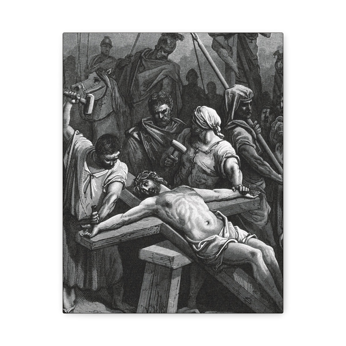 Crucifixion Art Matte Canvas Print – Stretched Religious Wall Decor