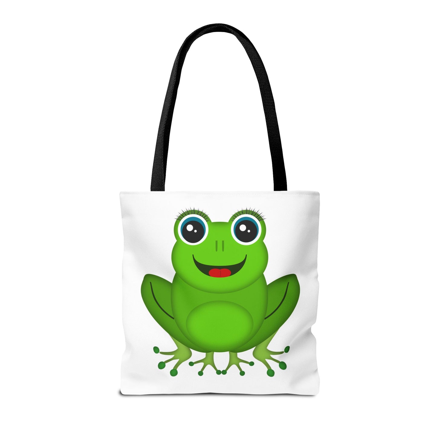 Cute Frog Tote Bag, Eco-Friendly Shopping Bag, Fun Gift for Kids, Frog Lovers, Bag for Nature Outings, Unique Frog Design