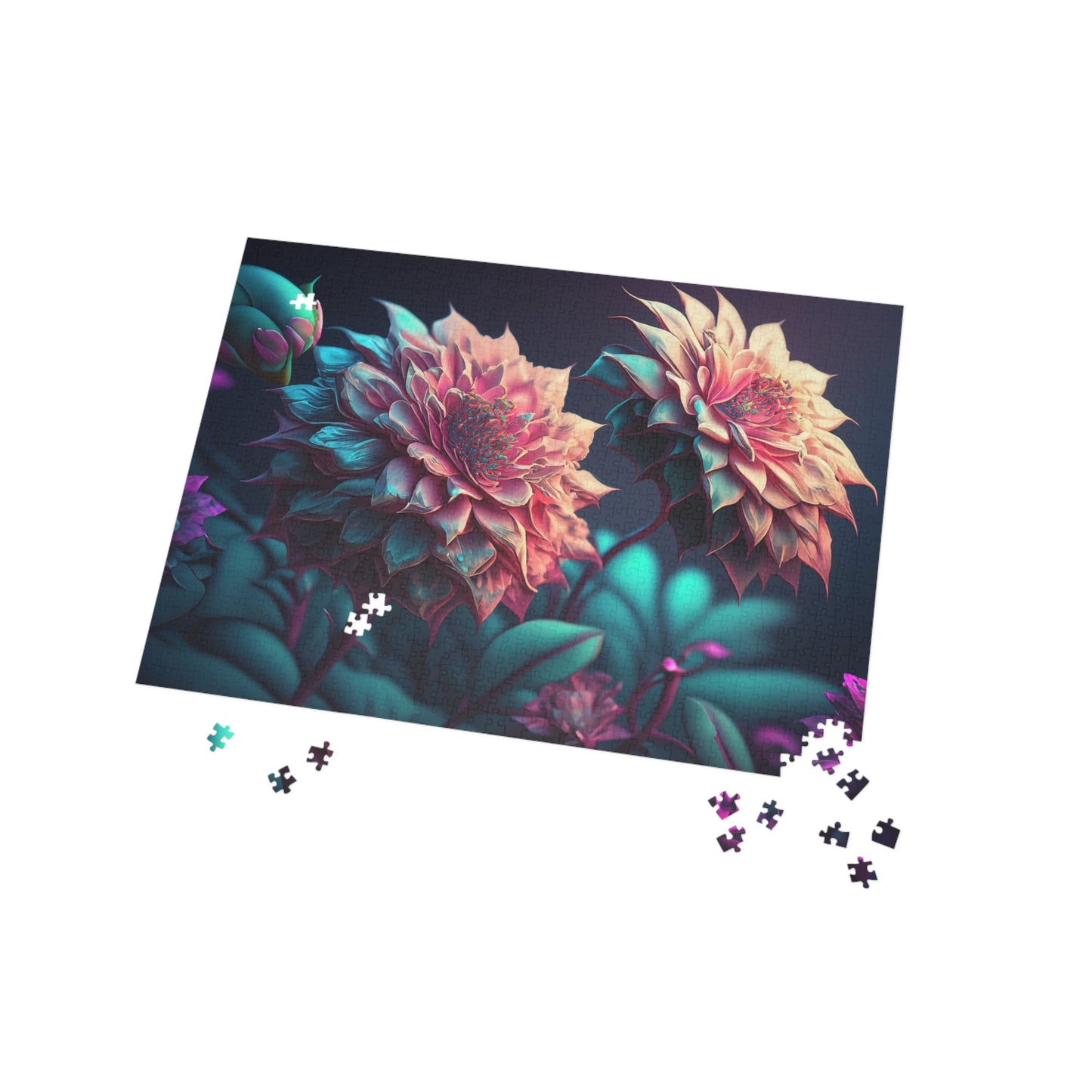 Floral Art Jigsaw Puzzle - 96 to 1000 Pieces, Home Decor, Family Fun, Gift for Puzzle Lovers, Flower Artwork, Relaxation Activity