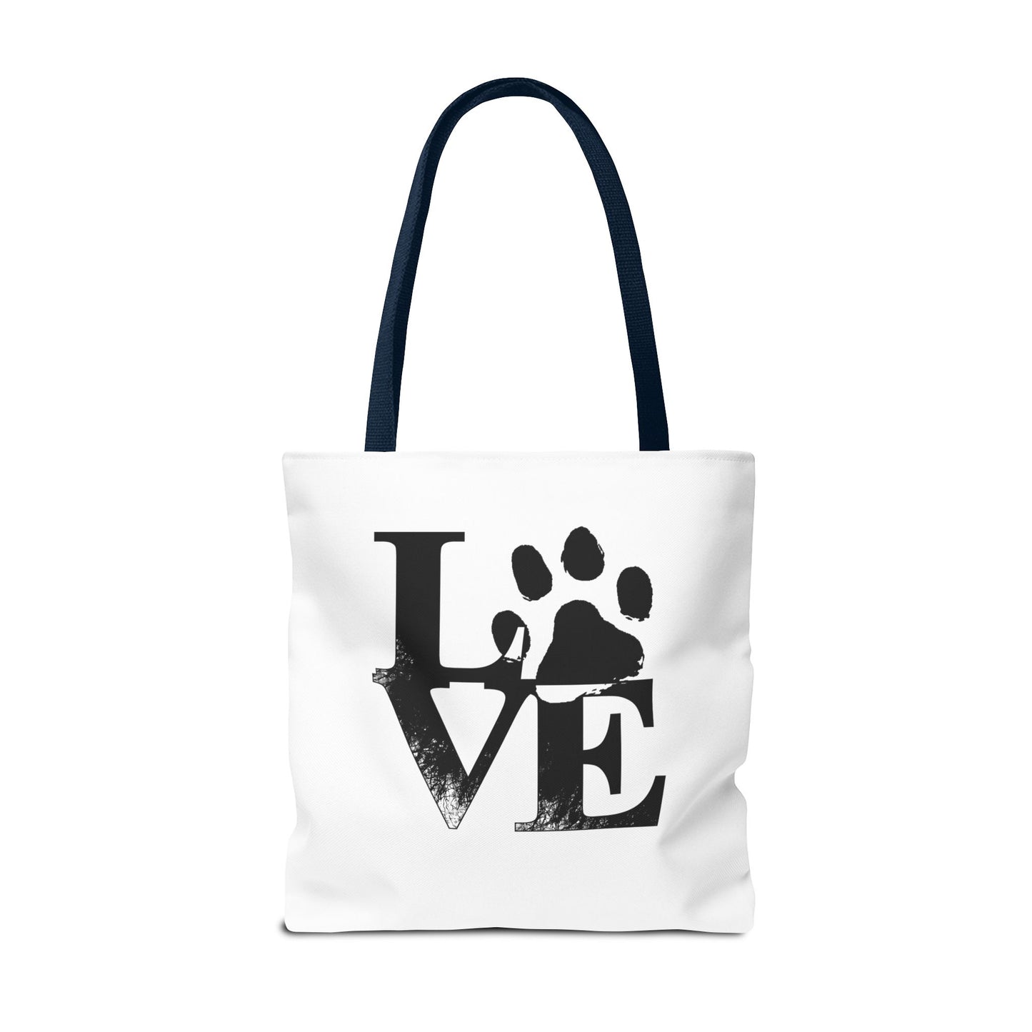 Love Paw Print Tote Bag, Pet Lover's Gift, Eco-Friendly Shopping Bag, Animal Rescue Fundraiser, Personalized Pet Tote