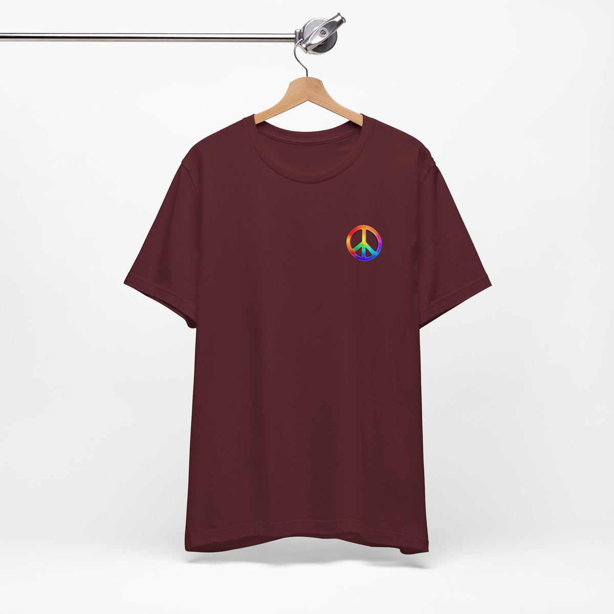 Peace Sign Tie-Dye Tee — Rainbow Hippie Peace Symbol T-Shirt