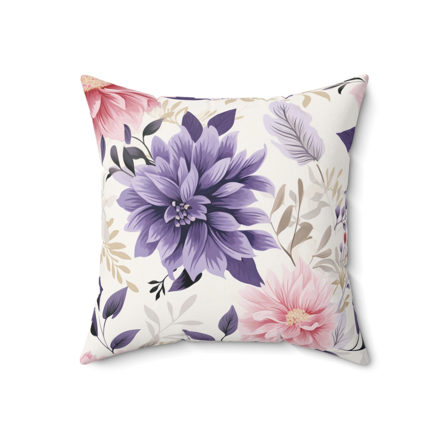 Floral Accent Pillow, Cozy Home Decor, Gift for Her, Spring Decor, Throw Pillow, Living Room, Bedroom Cushion