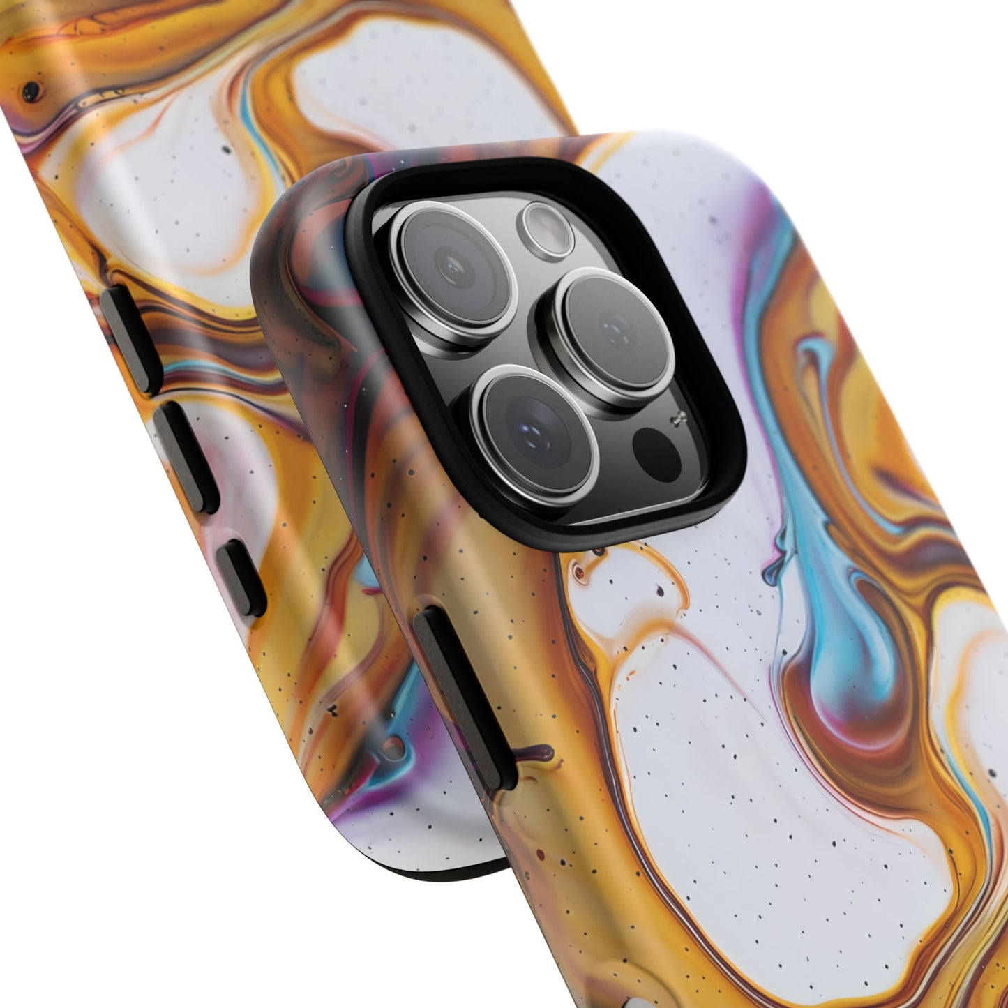 Artistic Phone Case, Tough Cases with Colorful Marble Design