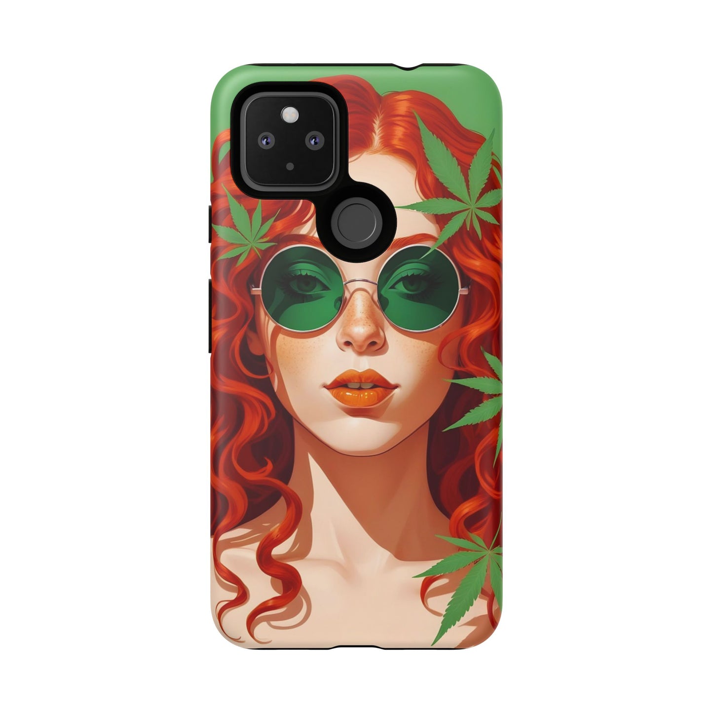 Vibrant Phone Case with Retro Greenery Design, Trendy Case for Casual Look, Gift for Her, Summer Vibes, Unique Phone Accessory