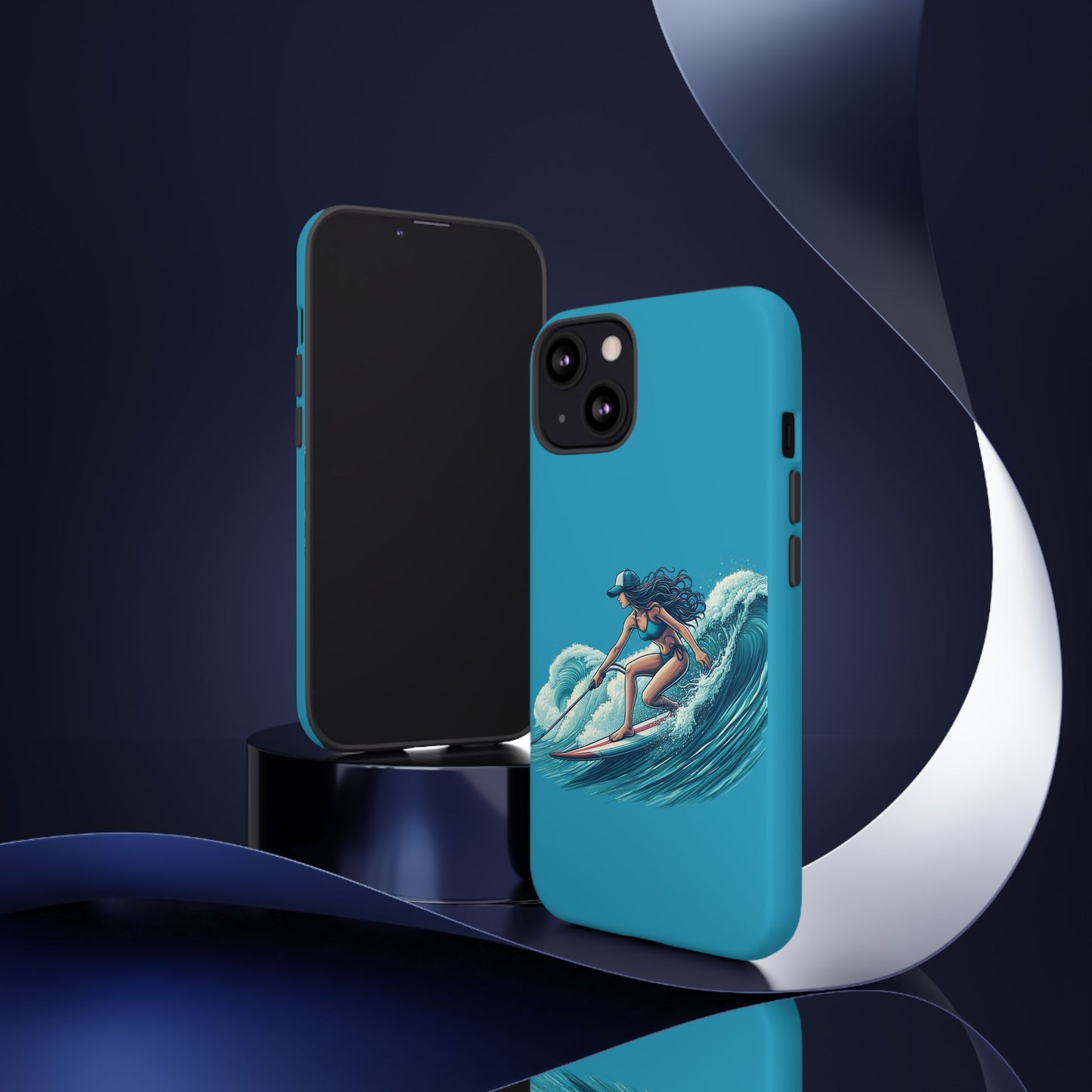 Surfing Phone Case, Coastal Vibes Phone Cover, Tough Cases for Beach Lovers, Ocean Art Phone Accessories, Summer Gift Idea