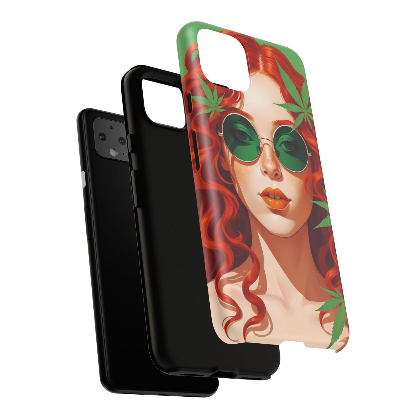 Vibrant Phone Case with Retro Greenery Design, Trendy Case for Casual Look, Gift for Her, Summer Vibes, Unique Phone Accessory
