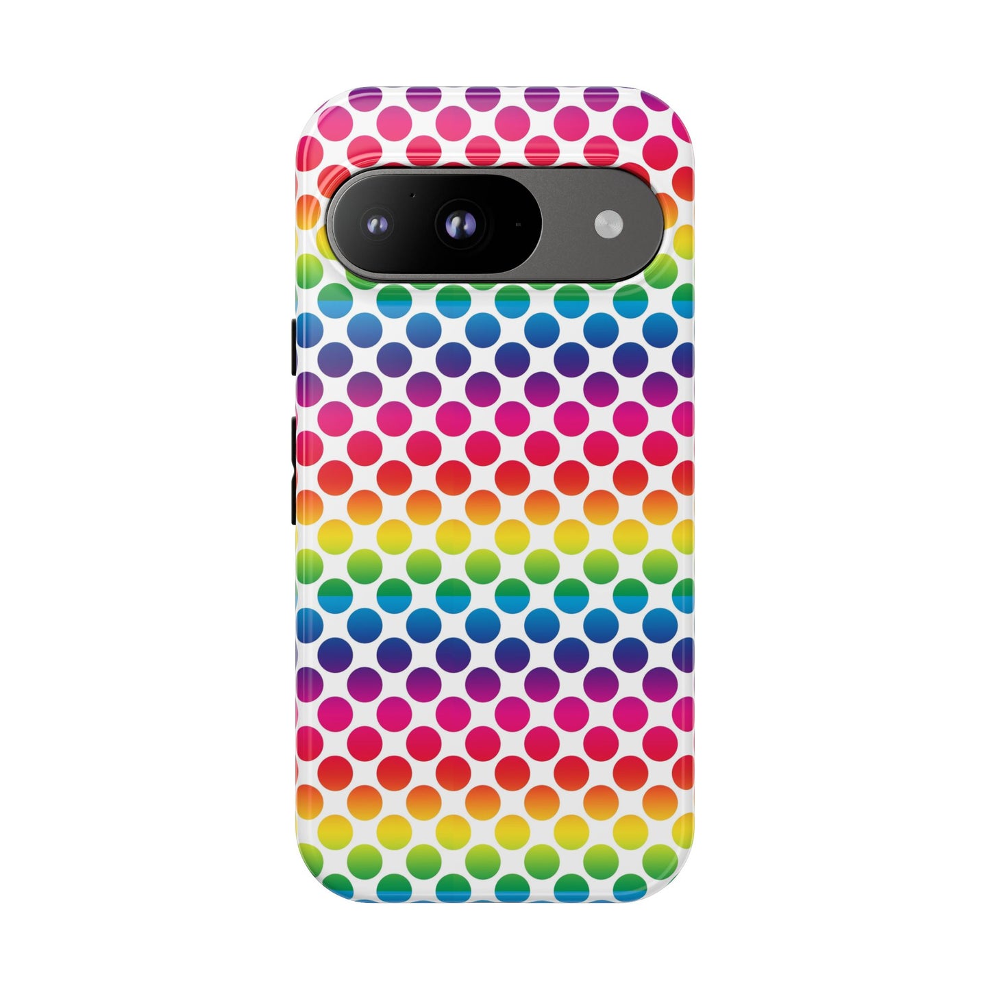 Rainbow Dot Phone Case, Colorful Phone Cover, Fun Phone Accessory, Gift for Friends, Trendy Mobile Case