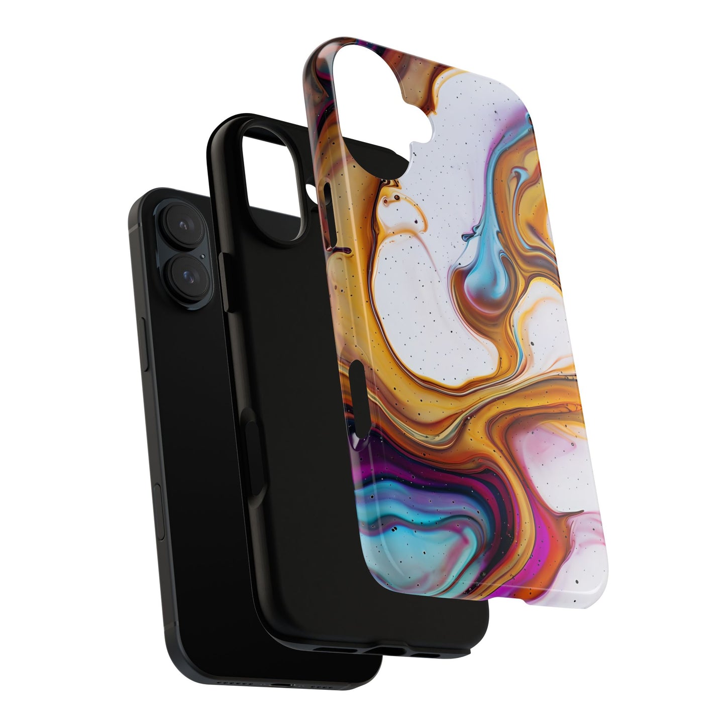 Artistic Phone Case, Tough Cases with Colorful Marble Design