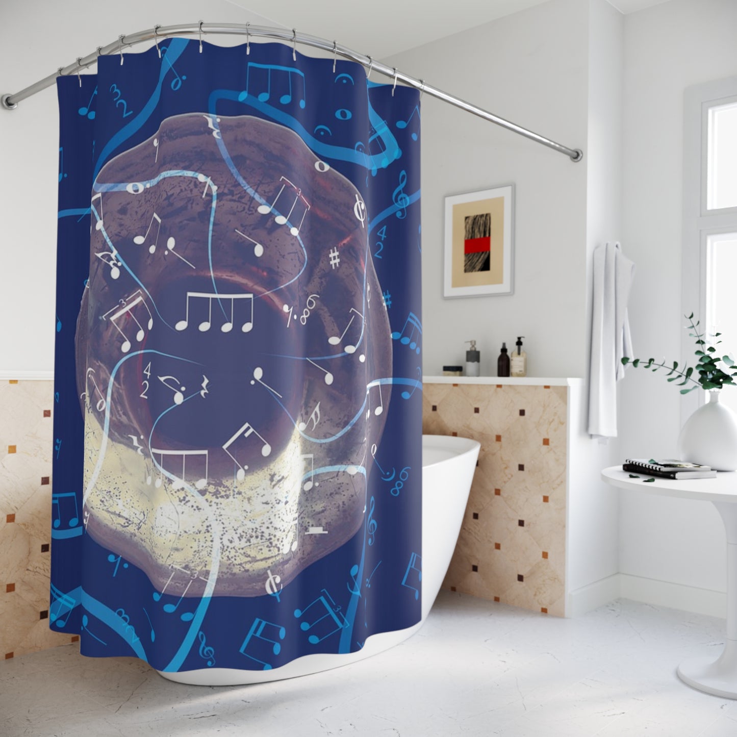 Musical Notes Shower Curtains - Bathroom Decor, Music Lover Gift, Home Decoration, Unique Shower Curtain, Art Shower Curtain