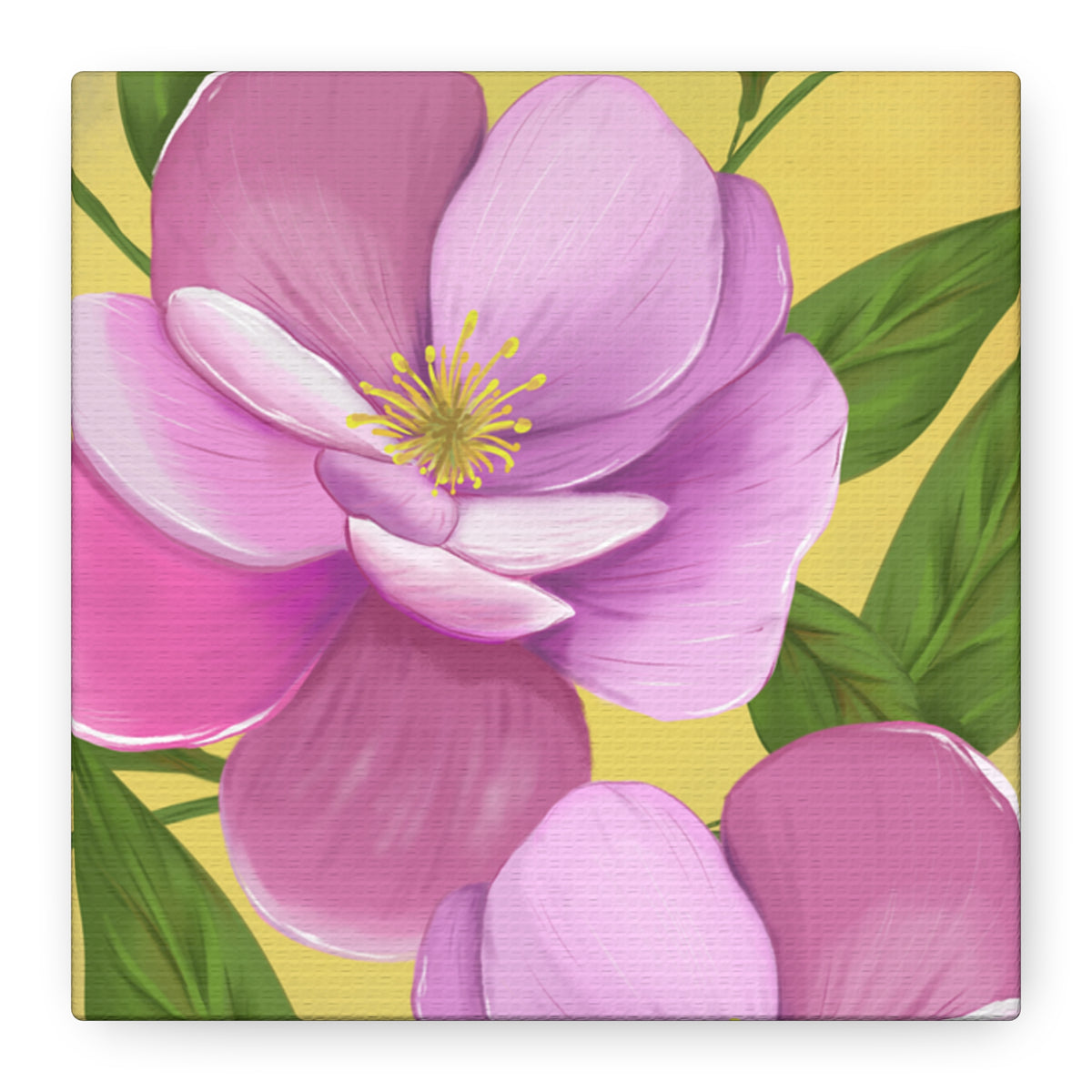 Matte Canvas, Stretched, 1.25" Tulips Pink and Purple Flowers