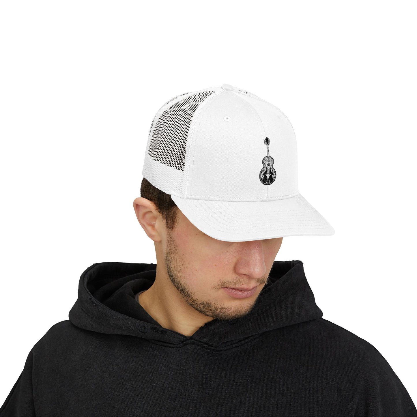 Guitar Lover Snapback Trucker Cap, Stylish Hat for Musicians, Acoustic Guitar Gift, Summer Music Festival Must-Have
