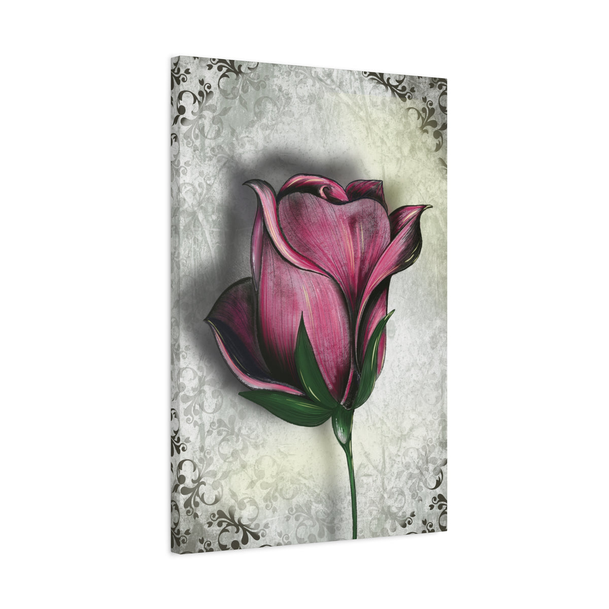 Matte Canvas, Stretched, 1.25" Purple Flowers